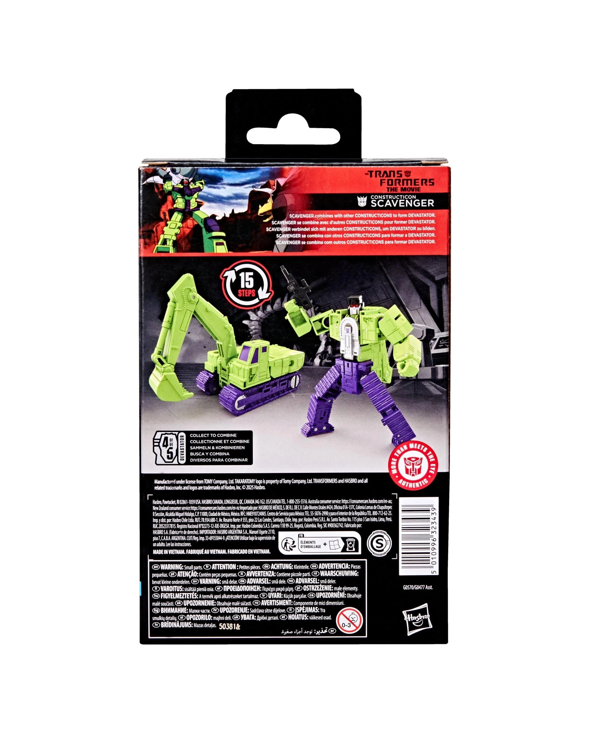 5 Hasbro Transformers Studio Series Deluxe Class Transformers The Movie Constructicon Scavenger Action Figure, 5 of 5