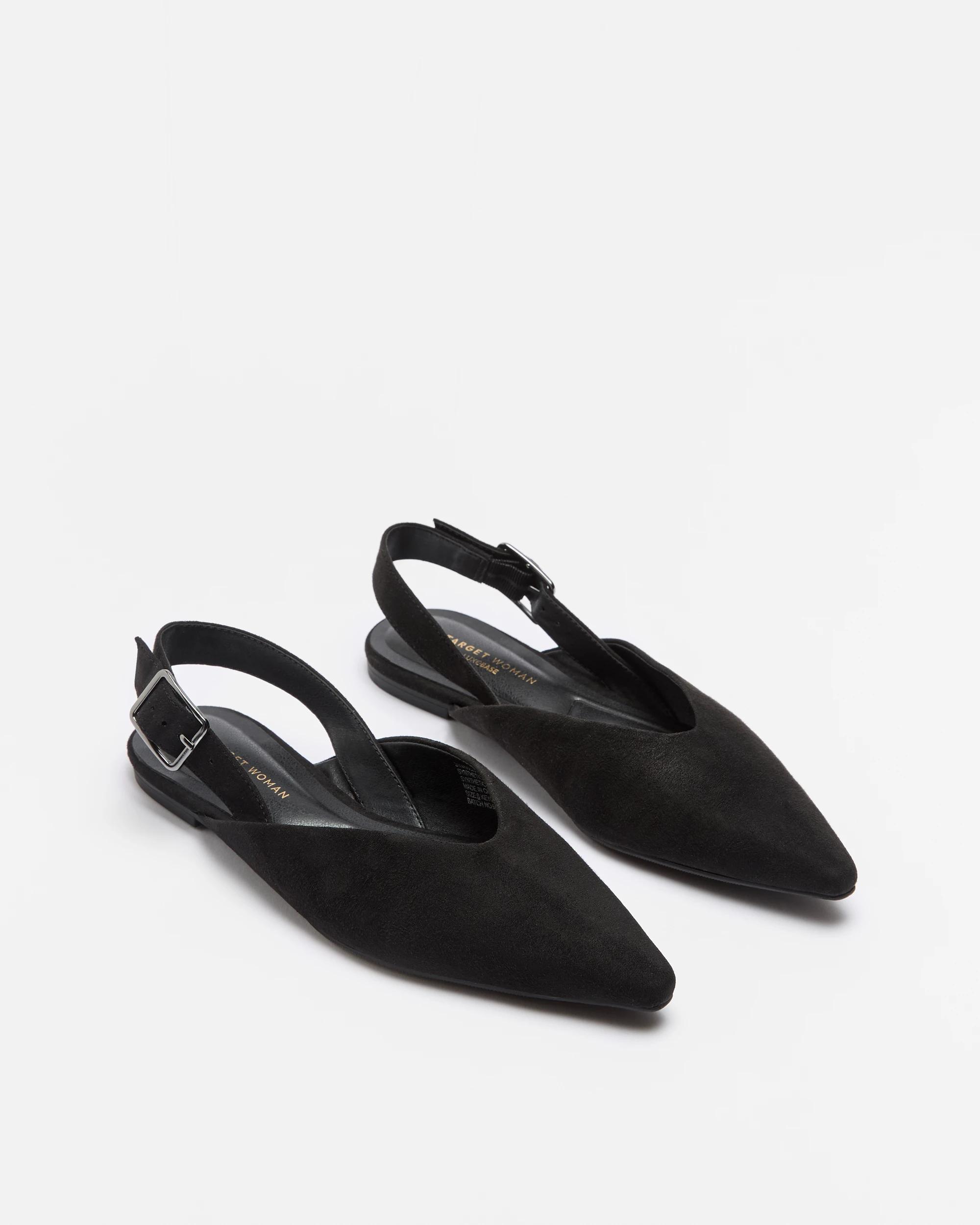 3 Target Womens Pointed Sling Back Flat - Bora BLACK, 3 of 3