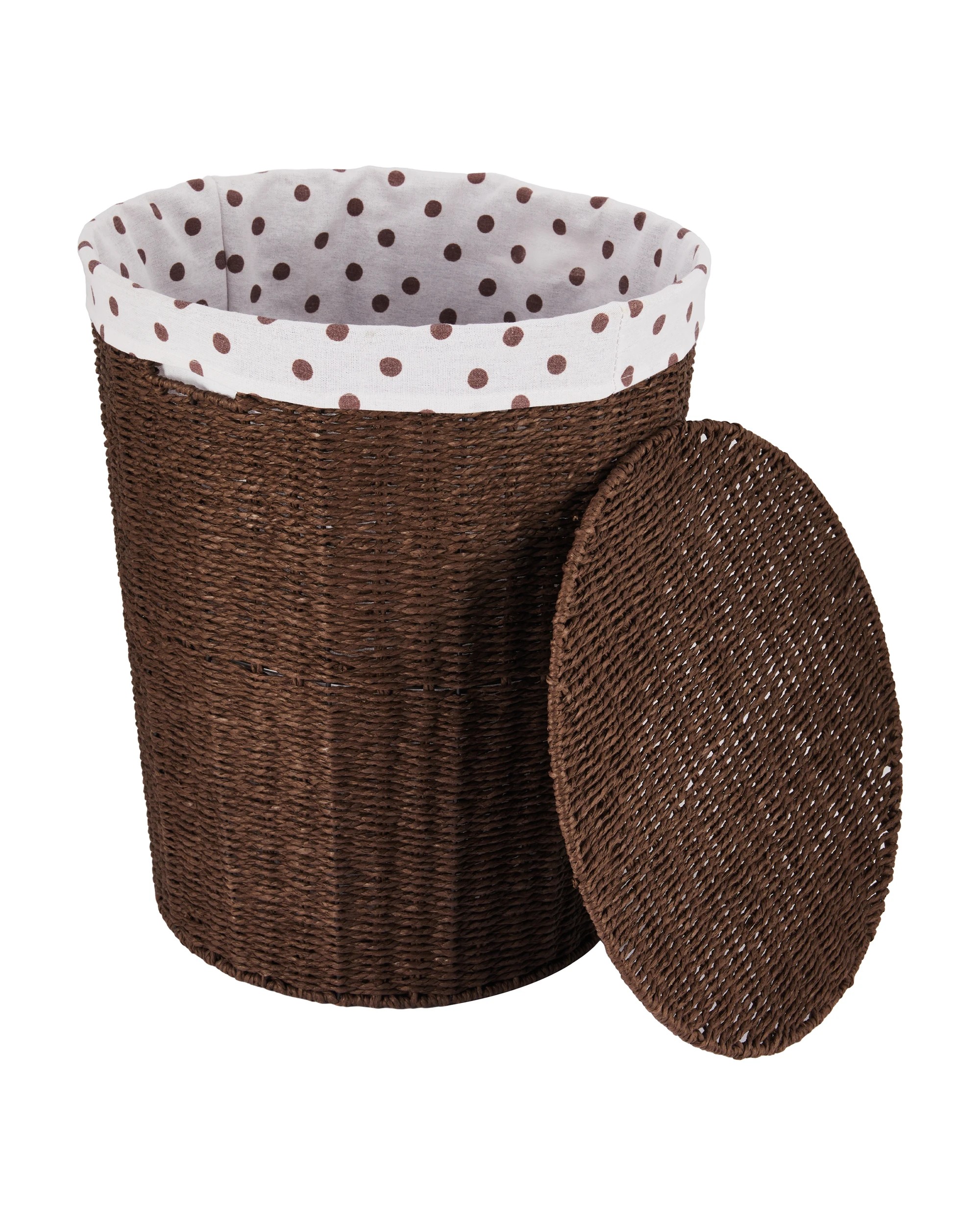 2 Round Paper Rope Hamper with Lid, 2 of 6