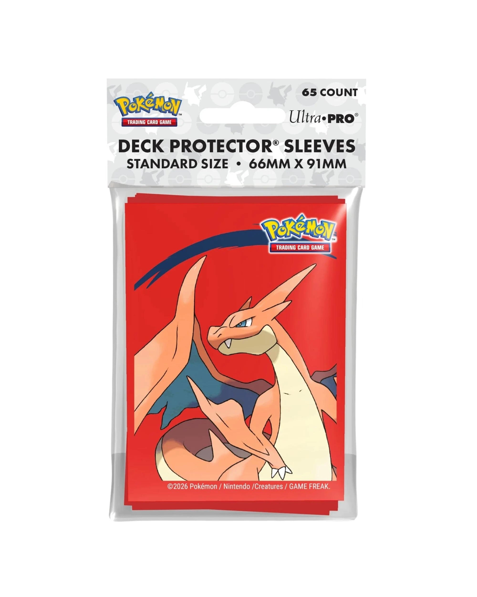 1 Ultra Pro Pokemon Mega Charizard Y 65CT Deck Protector Sleeves - Red, 1 of 3