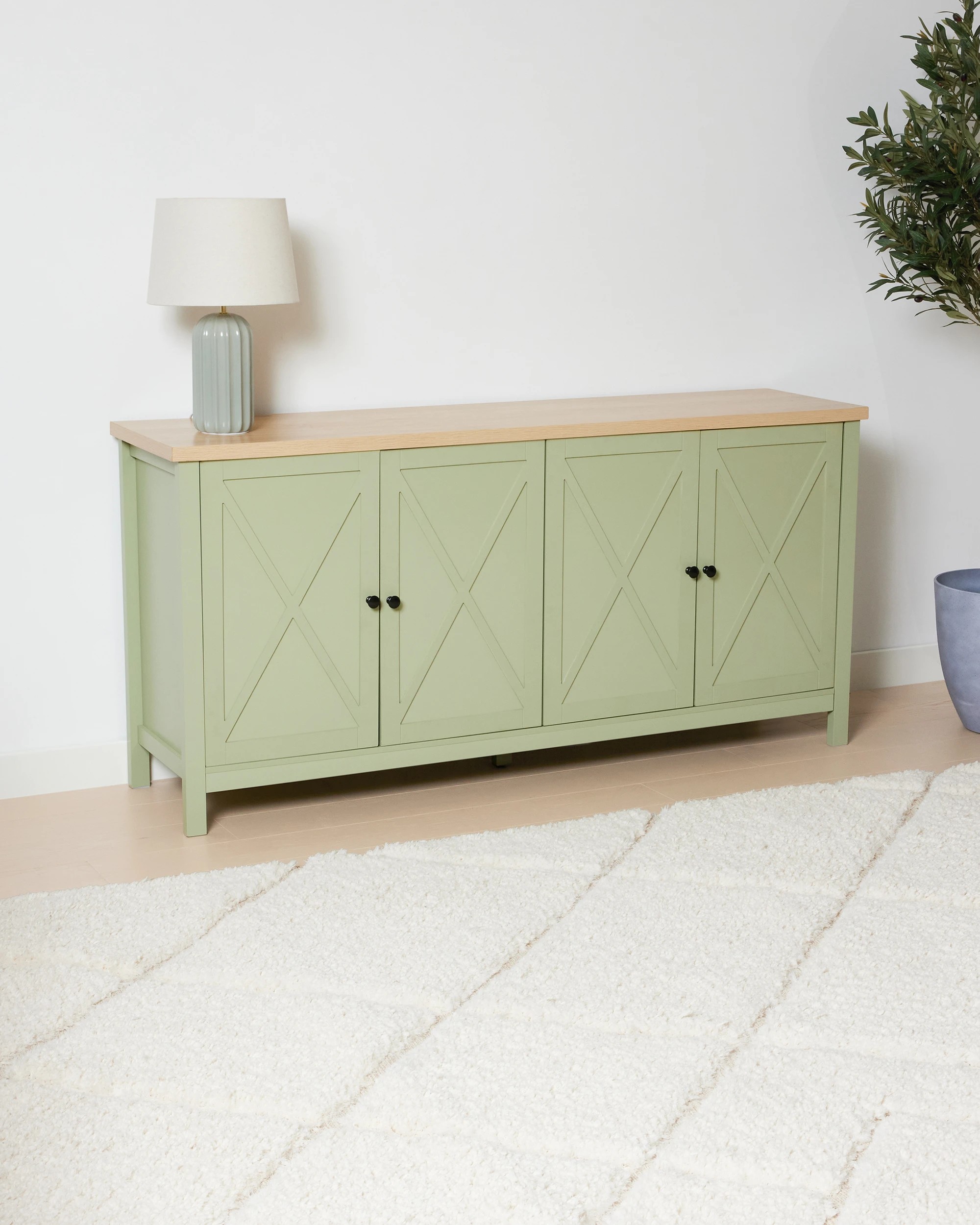2 Camille 4 Door Sideboard - Sage, 2 of 9