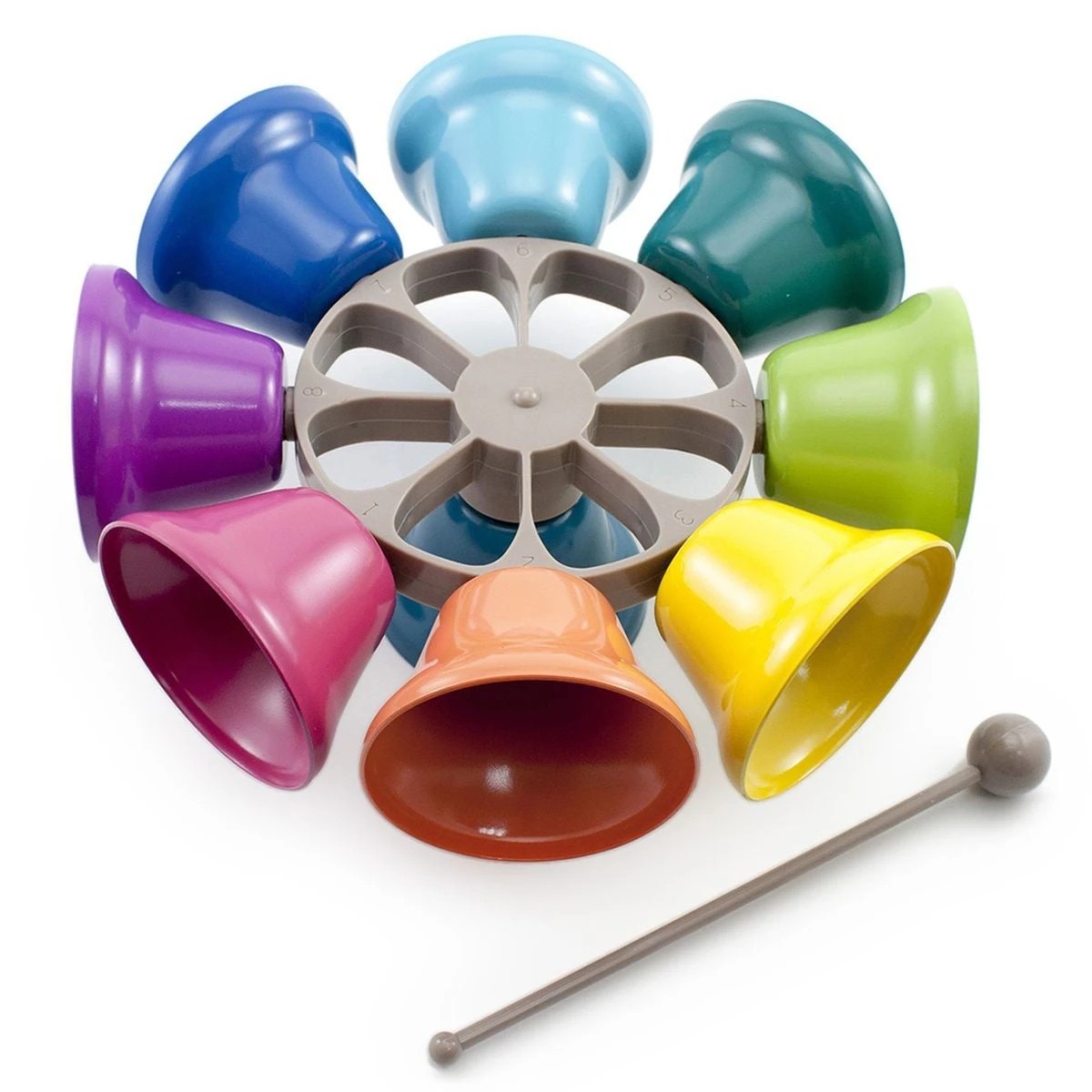 Rainbow Spinning Bells Toy Colorful Musical Sensory Toy for Babies and ...