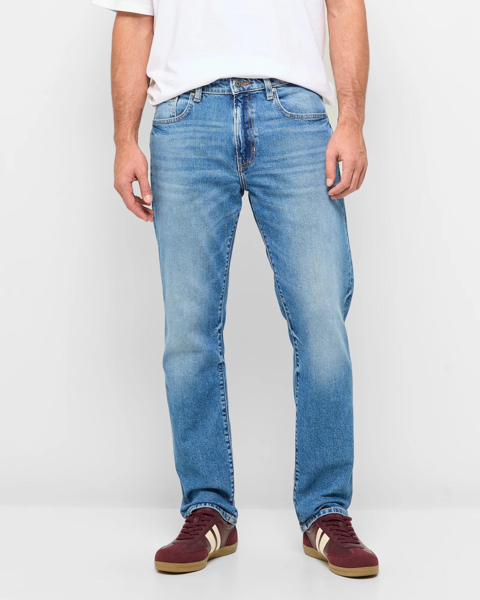 1 Target Straight Fit Denim Jeans BLUE FADE, 1 of 5