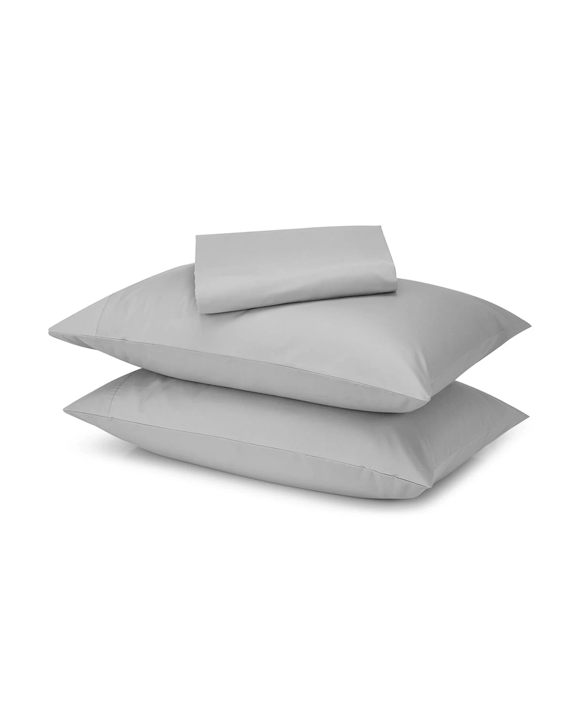 500 Thread Count Cotton Sheet Set - Queen Bed, Silver