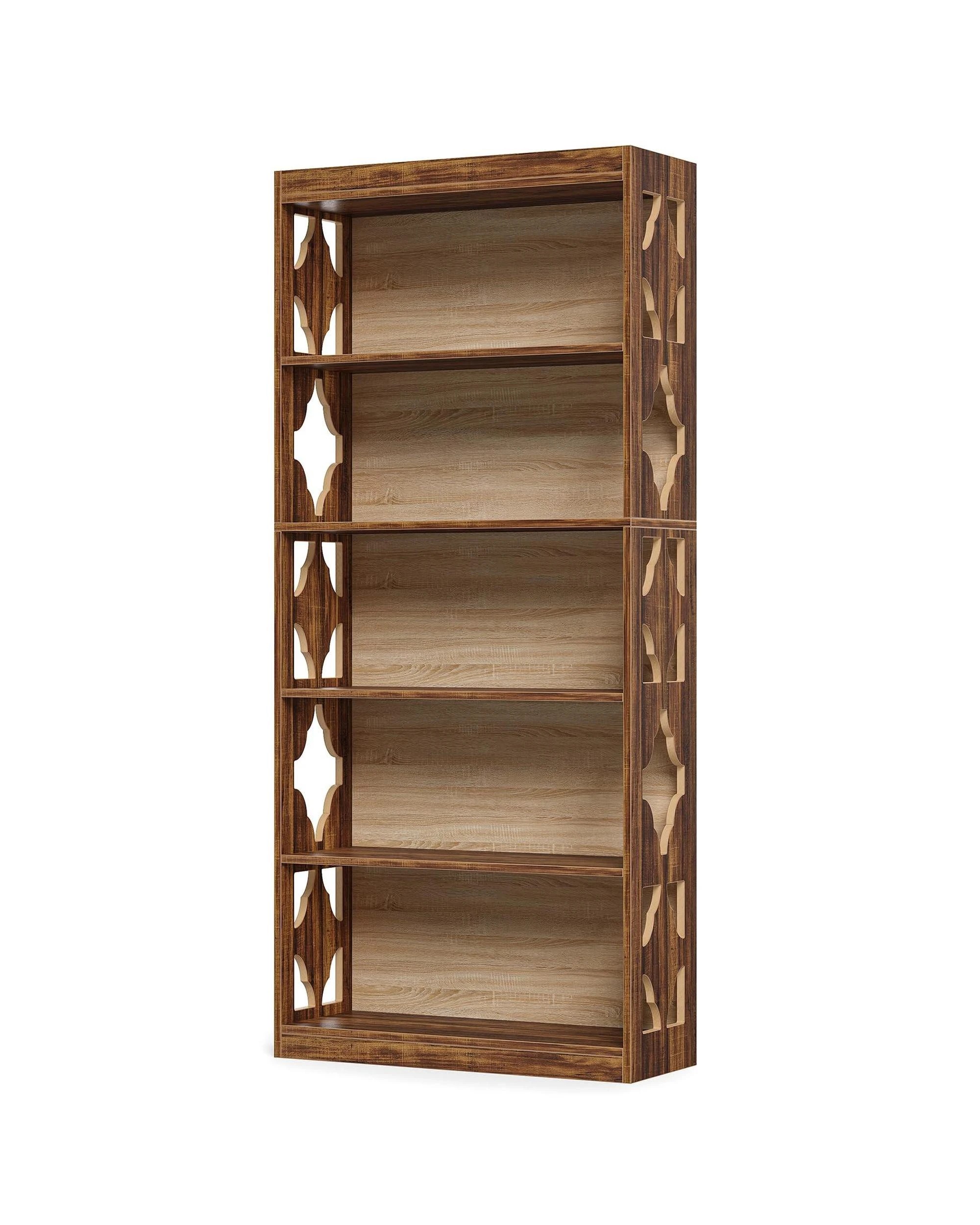 OAKORY 179cm Storage Shelf, Six Tier Bookcase Anti Tip Backboard - Kmart