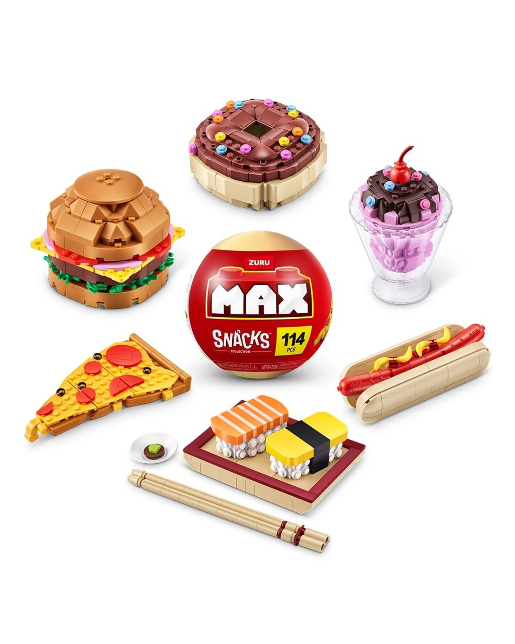 1 Zuru Brands - MAX Premium Snacks Building Bricks Collection (Single Ball), 1 of 5
