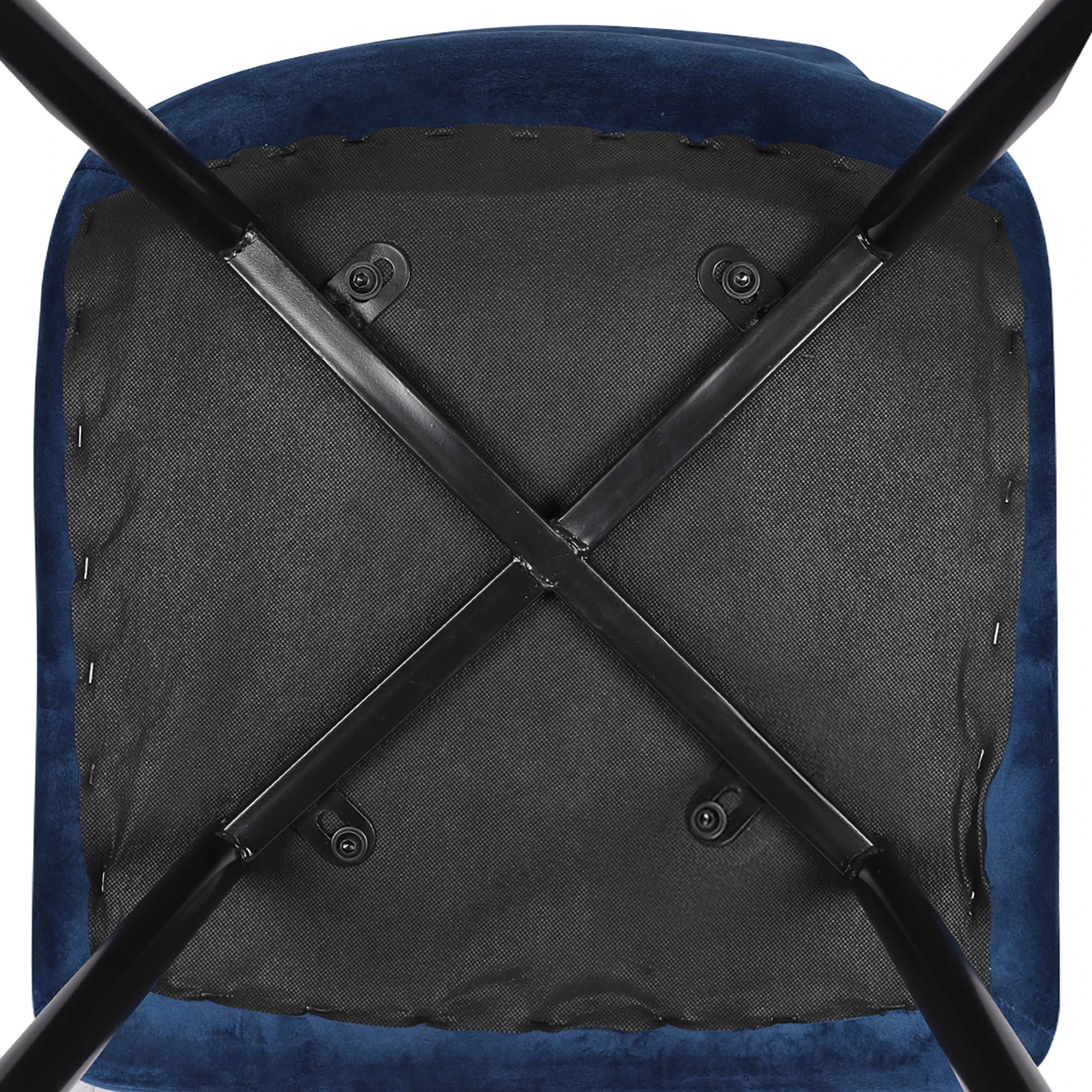 4 Levede 8x Dining Chairs Kitchen Velvet Chair Lounge Room Retro Padded Seat Blue, 4 of 8