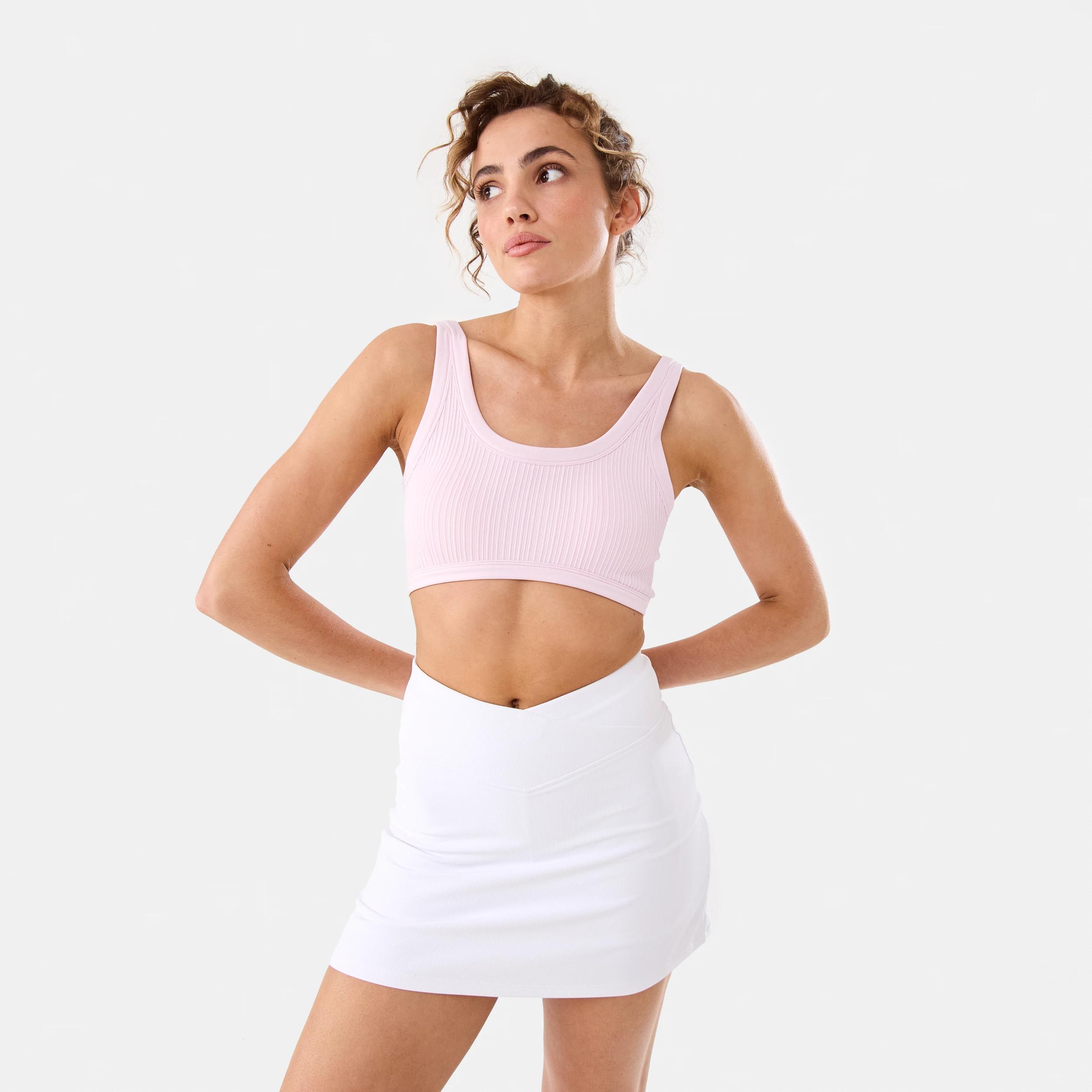 7 Active Womens Seamfree Rib Crop Top AURA PINK, 7 of 7