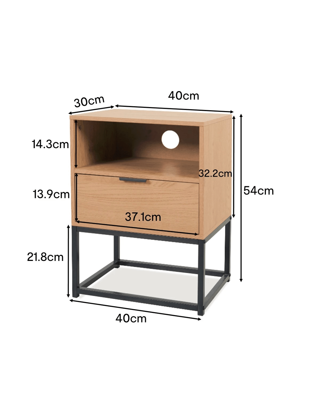 8 Blake 1 Drawer Bedside Table, 8 of 9