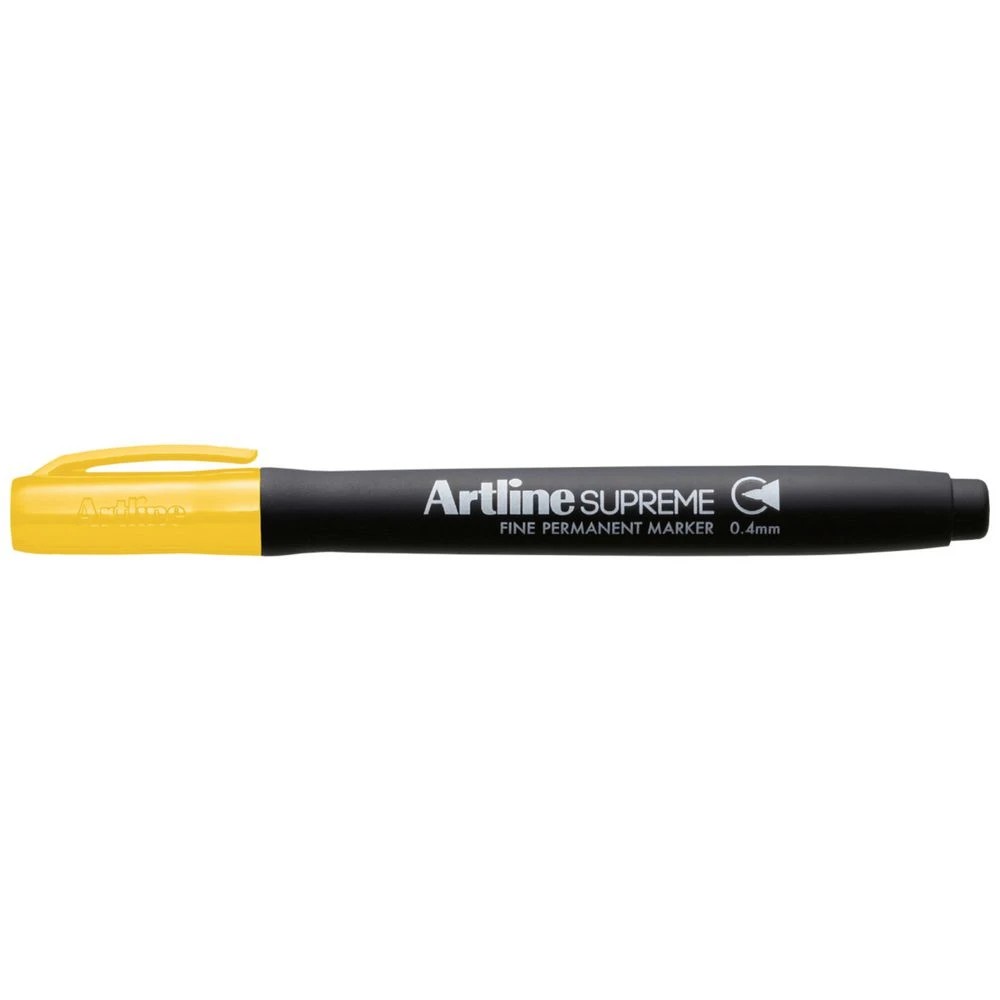 1 Artline Supreme Permanent Marker 0.4mm Yellow, 1 of 1