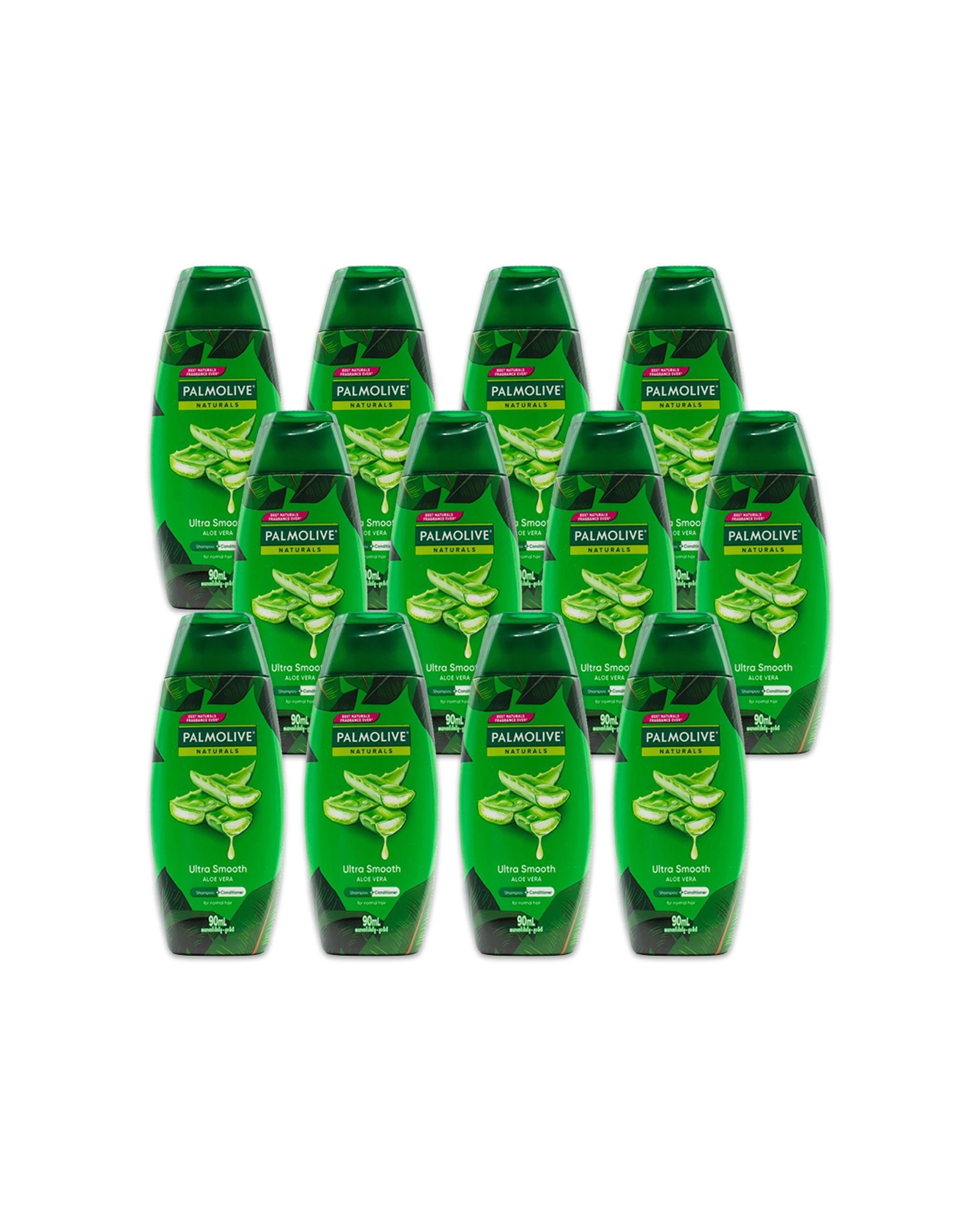 1 Palmolive 12PK Naturals 90ml Shampoo & Conditioner With Aloe Vera & Fruit Vitamins - Green, 1 of 3