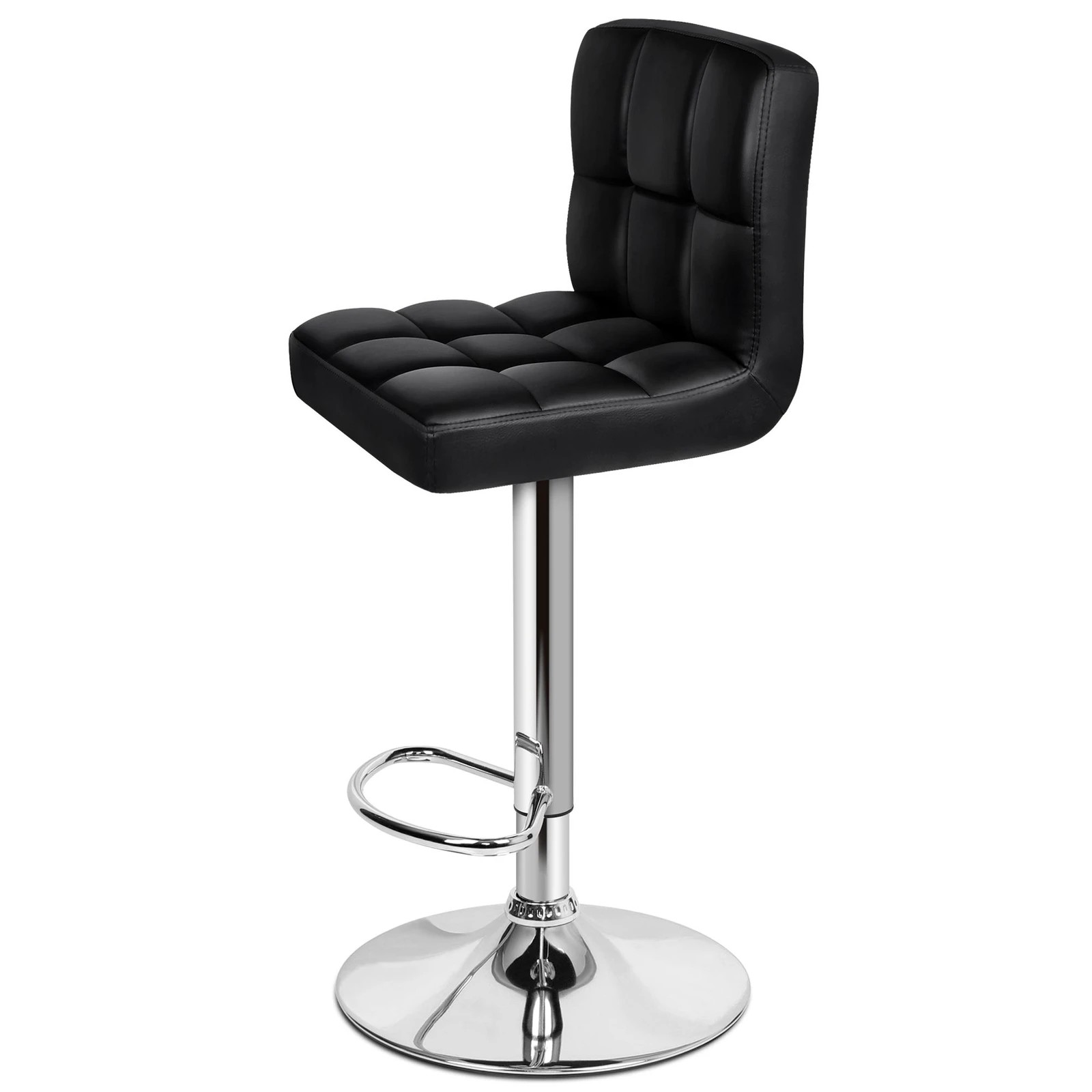 4 Alfordson 4x Bar Stools Ralph Kitchen Swivel Chair Leather Gas Lift - Black, 4 of 10