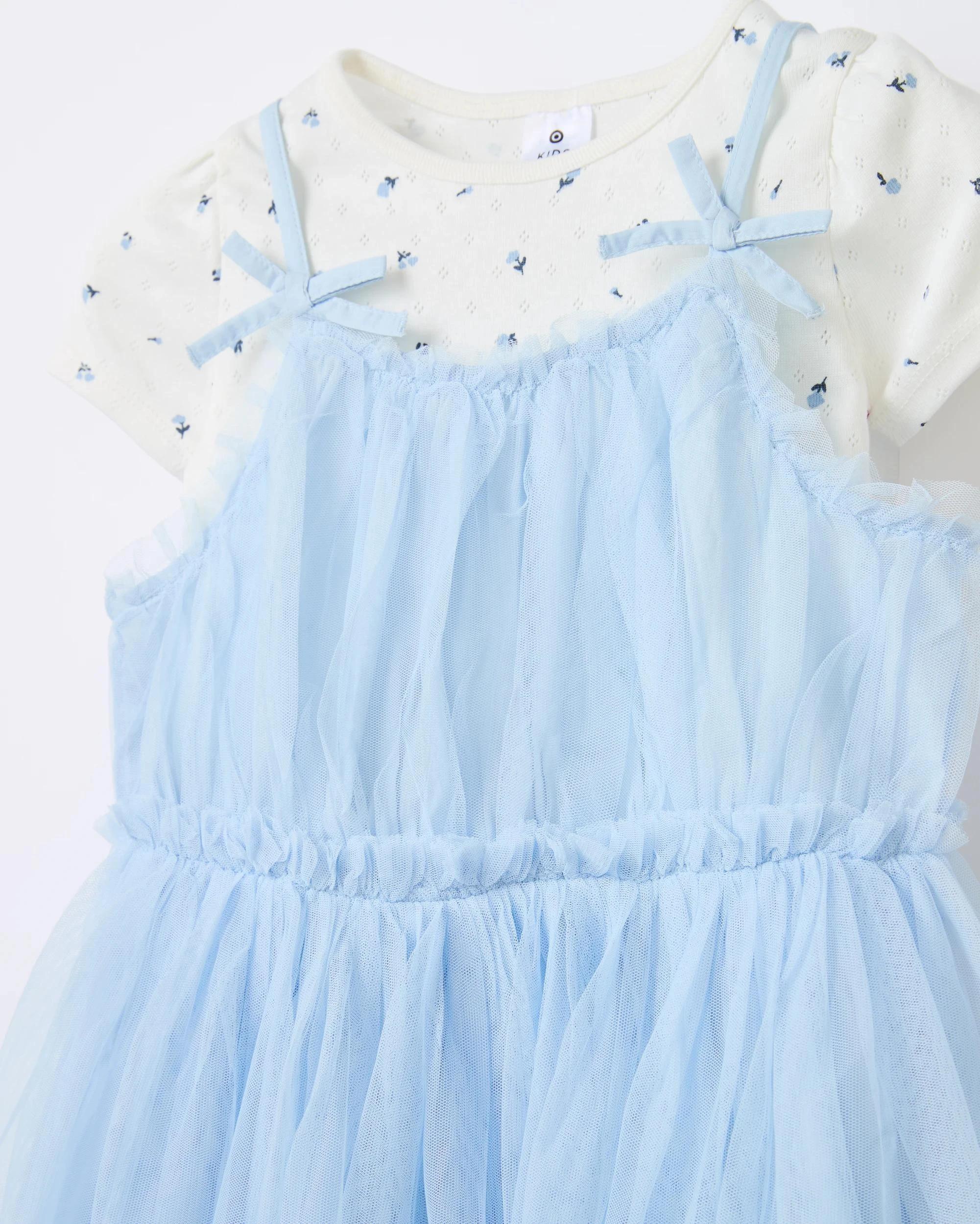 5 Target Tulle Dress and Pointelle T-Shirt Set 2 Piece BLUE, 5 of 5