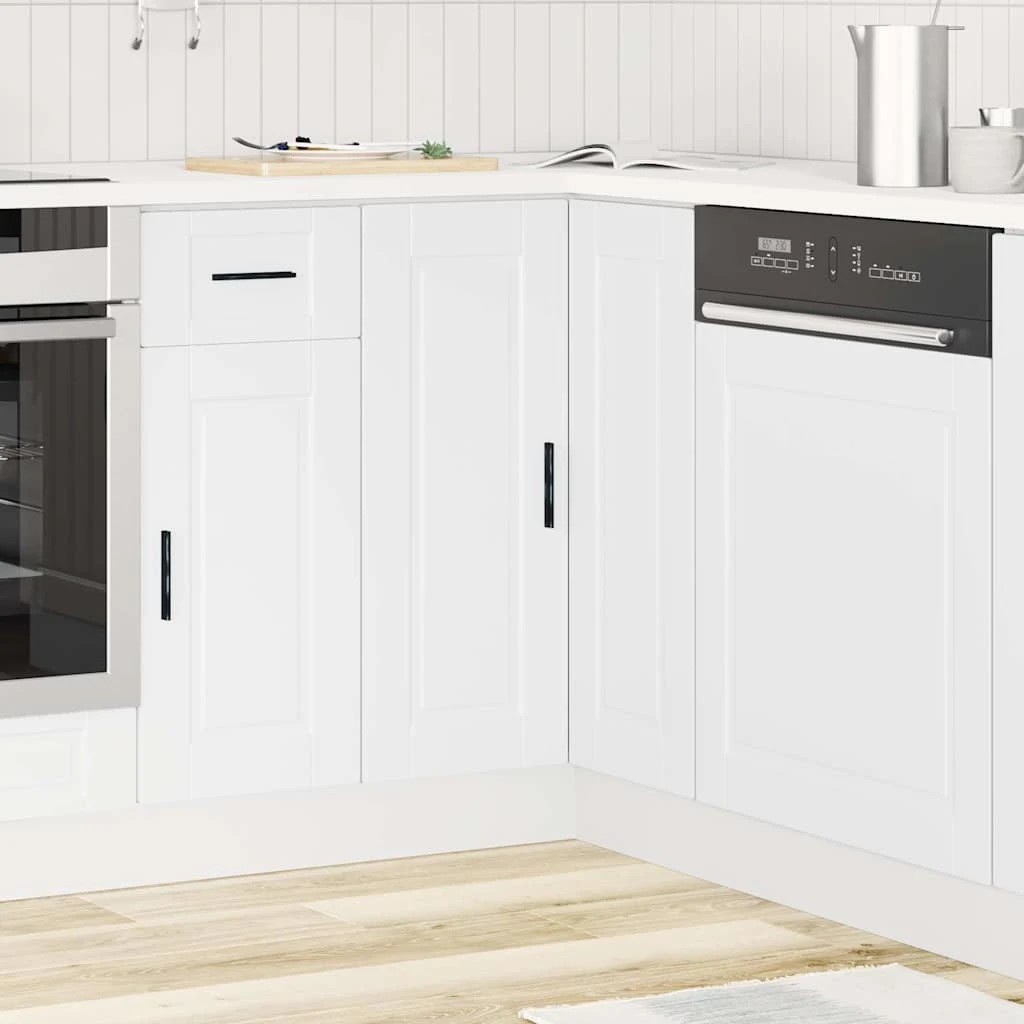 3 vidaXL Wooden Dishwasher Panel Adjustable Feet - White, 3 of 10
