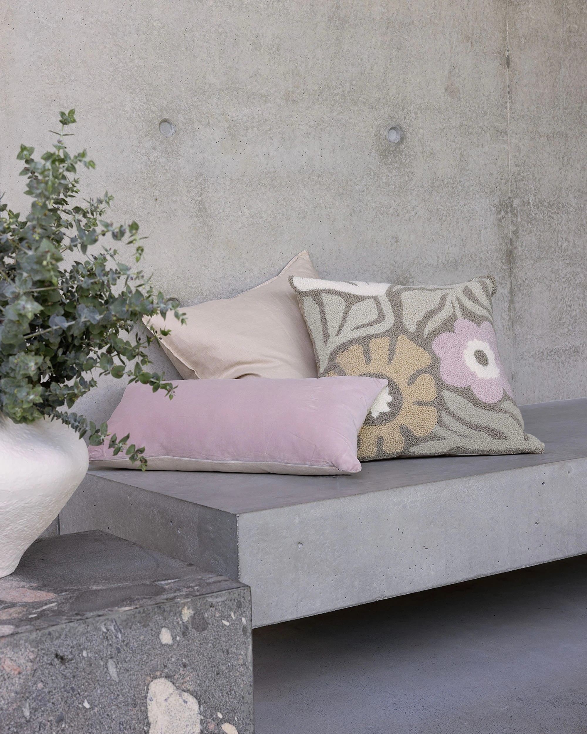 2 Bambury Lulu Embroidered Floral Square Cushion  Taupe - Natural, 2 of 4