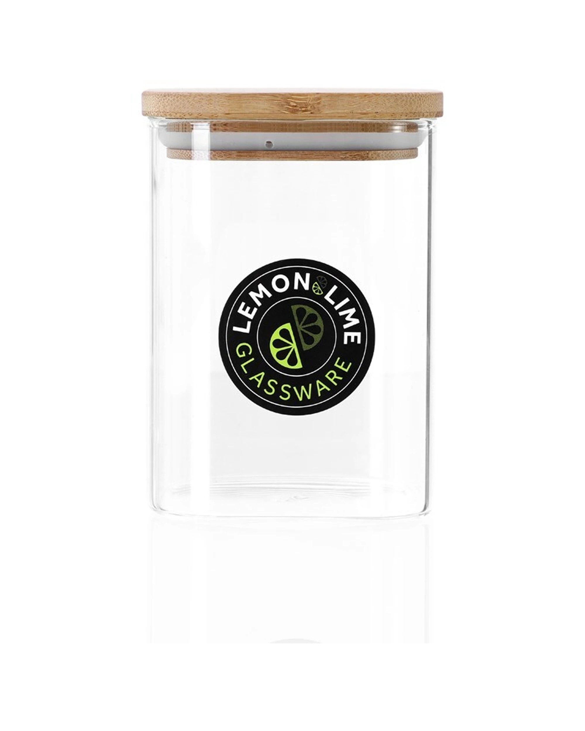 1 Lemon & Lime Camden Square Glass Jar 550ml Bamboo Lid Kitchen Storage Container
 - Natural, 1 of 5