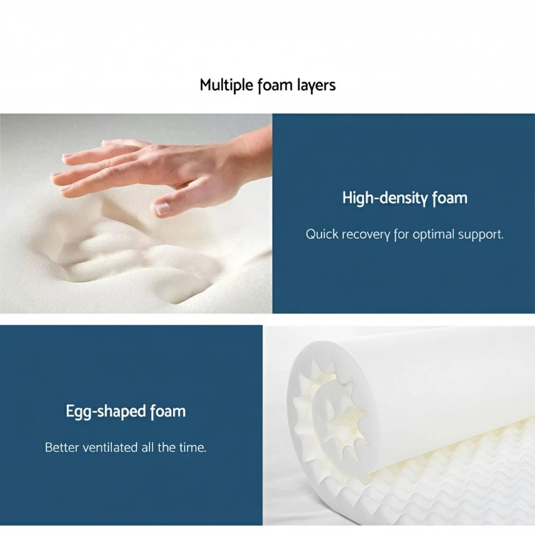 8 Giselle Bedding 28cm Mattress Super Firm Queen - Queen Bed - Multi, 8 of 8