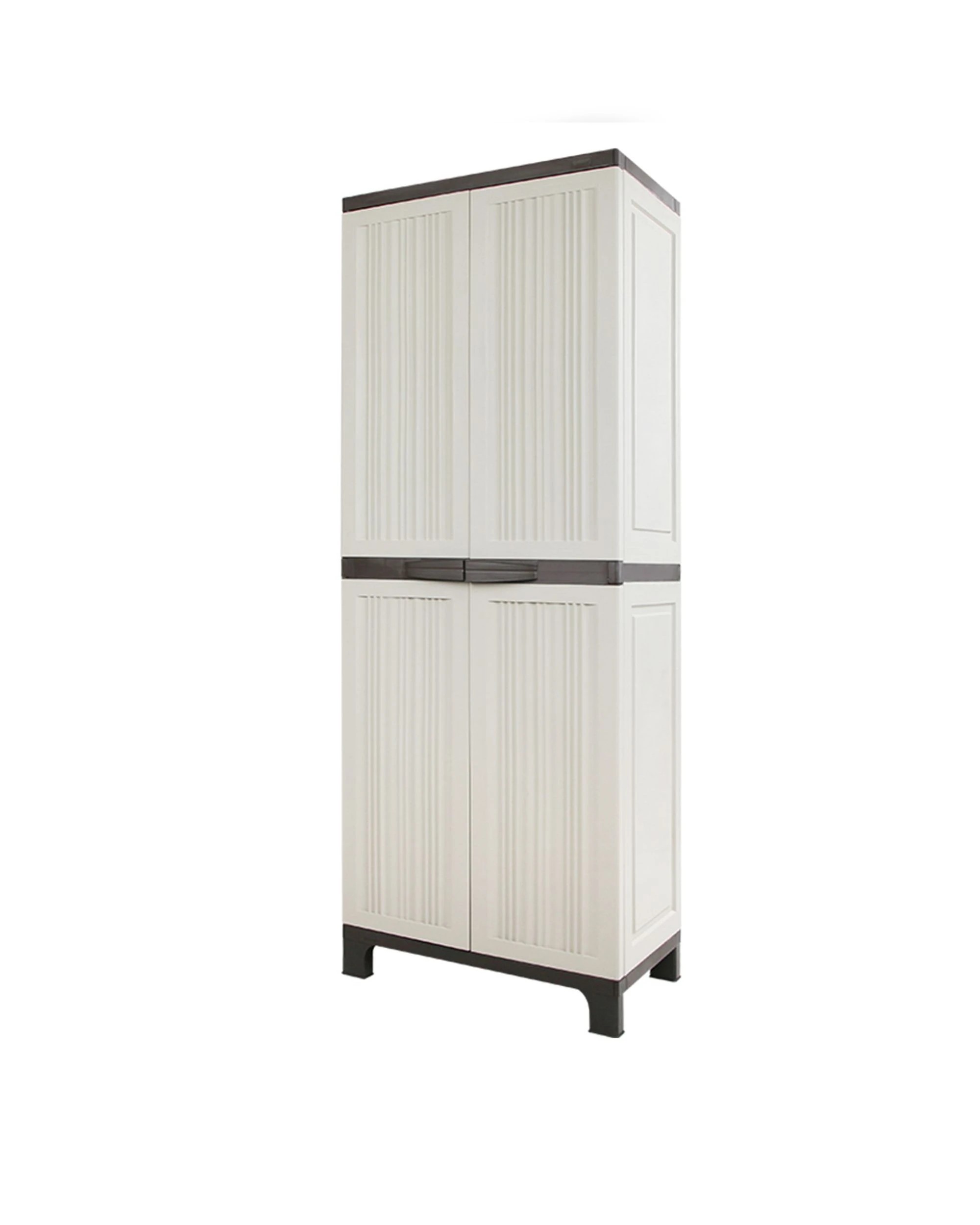 1 Gardeon Outdoor Storage Cabinet Box 173cm Lockable Cupboard Sheds Garage Adjustable
 - White, 1 of 3