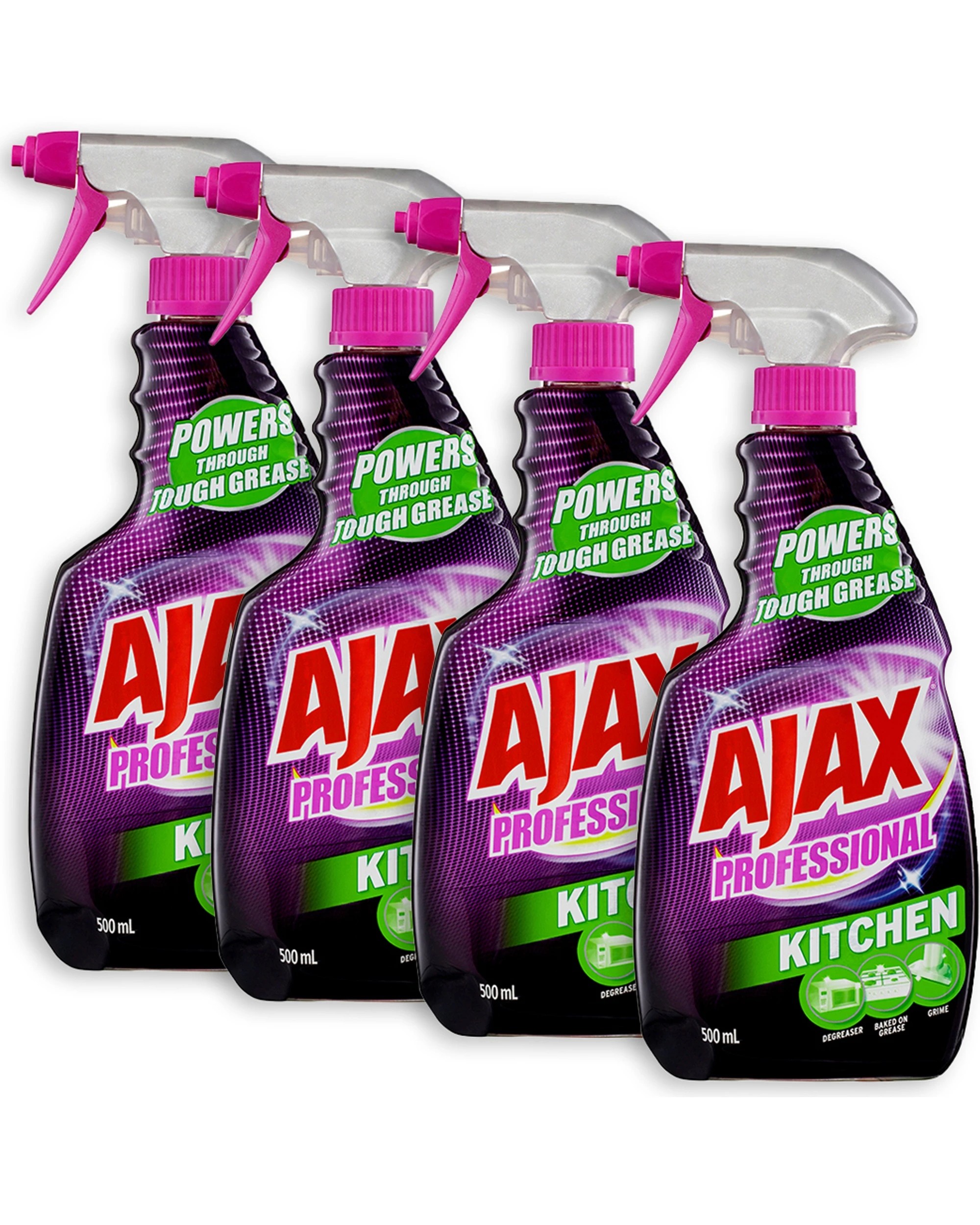 1 Ajax 4PK Professional Trigger Kitchen Power Degreaser 500ml Cleaning Spray - Multi, 1 of 3