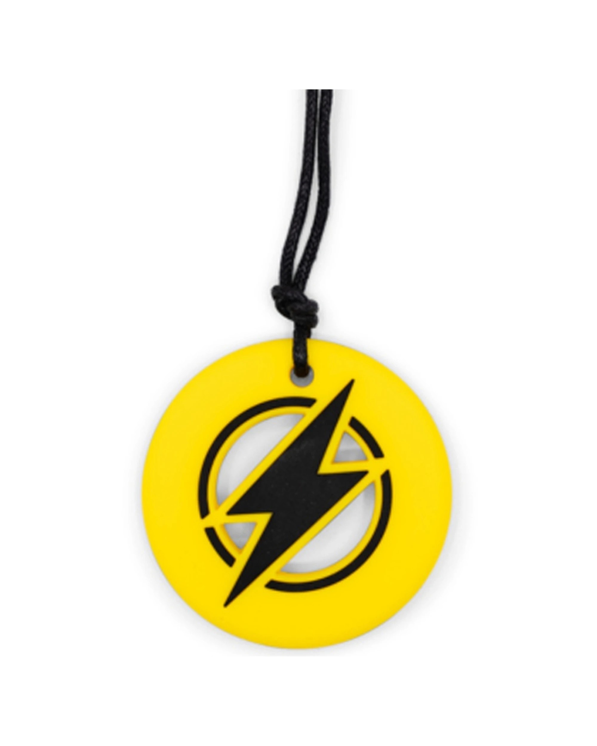 1 Jellystone Designs Kids Strike Energy Sensory Pendant Medium Chew Necklace - Yellow, 1 of 1