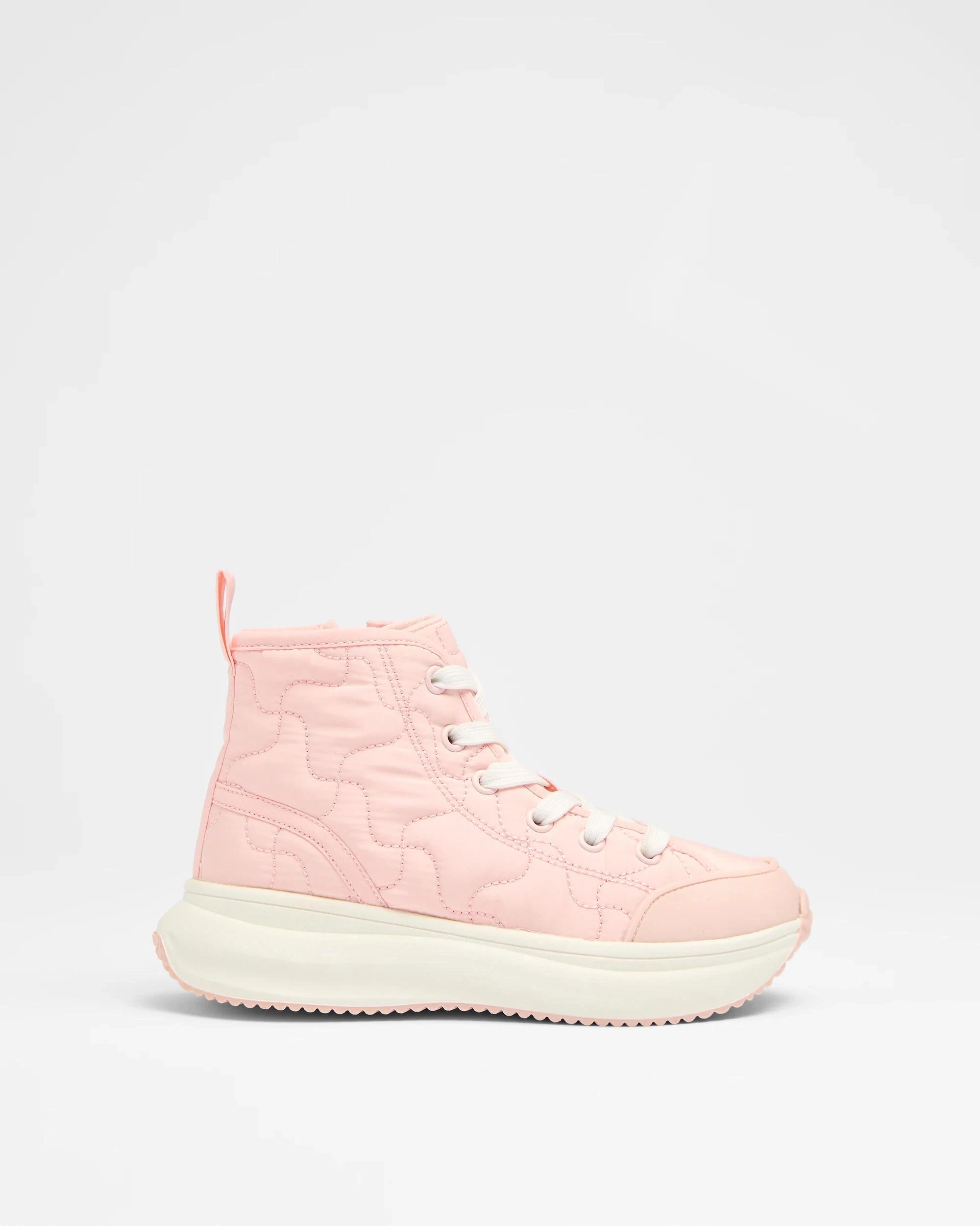 1 Target Kids Girls Junior Quilted Hi Top Sneaker PINK, 1 of 3