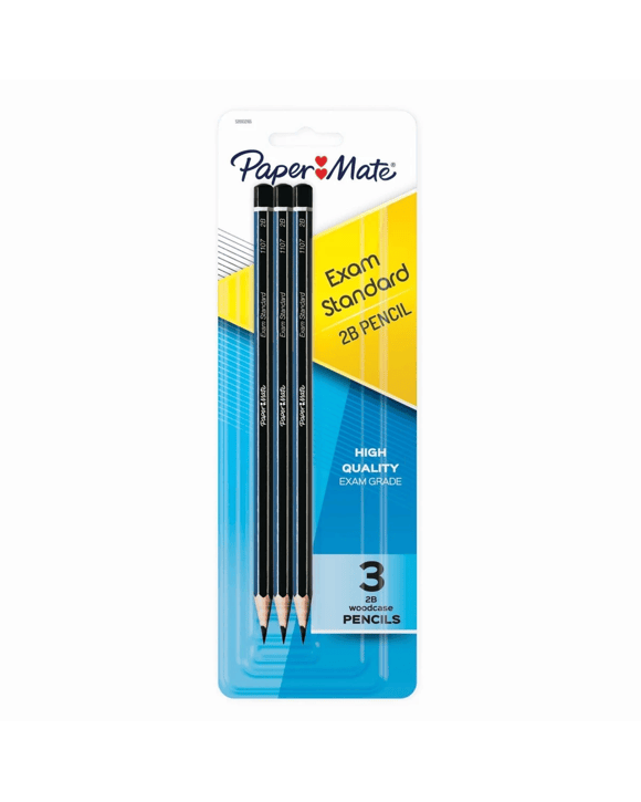 3 Pack Paper Mate Woodcase 2B Pencils