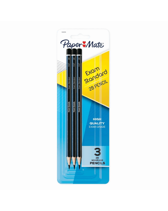 3 Pack Paper Mate Woodcase 2B Pen