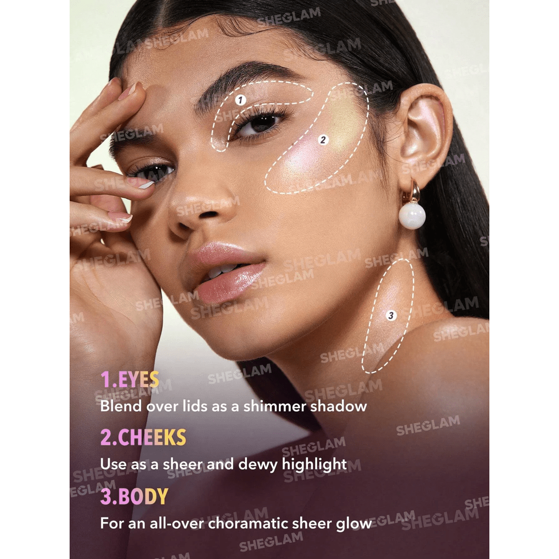 5 SHEGLAM Chroma-Glow Bloom Liquid Highlighter - Flying Comet, 5 of 6