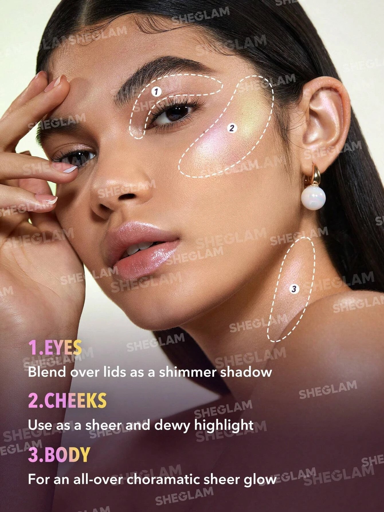 5 SHEGLAM Chroma-Glow Bloom Liquid Highlighter - Flying Comet, 5 of 6