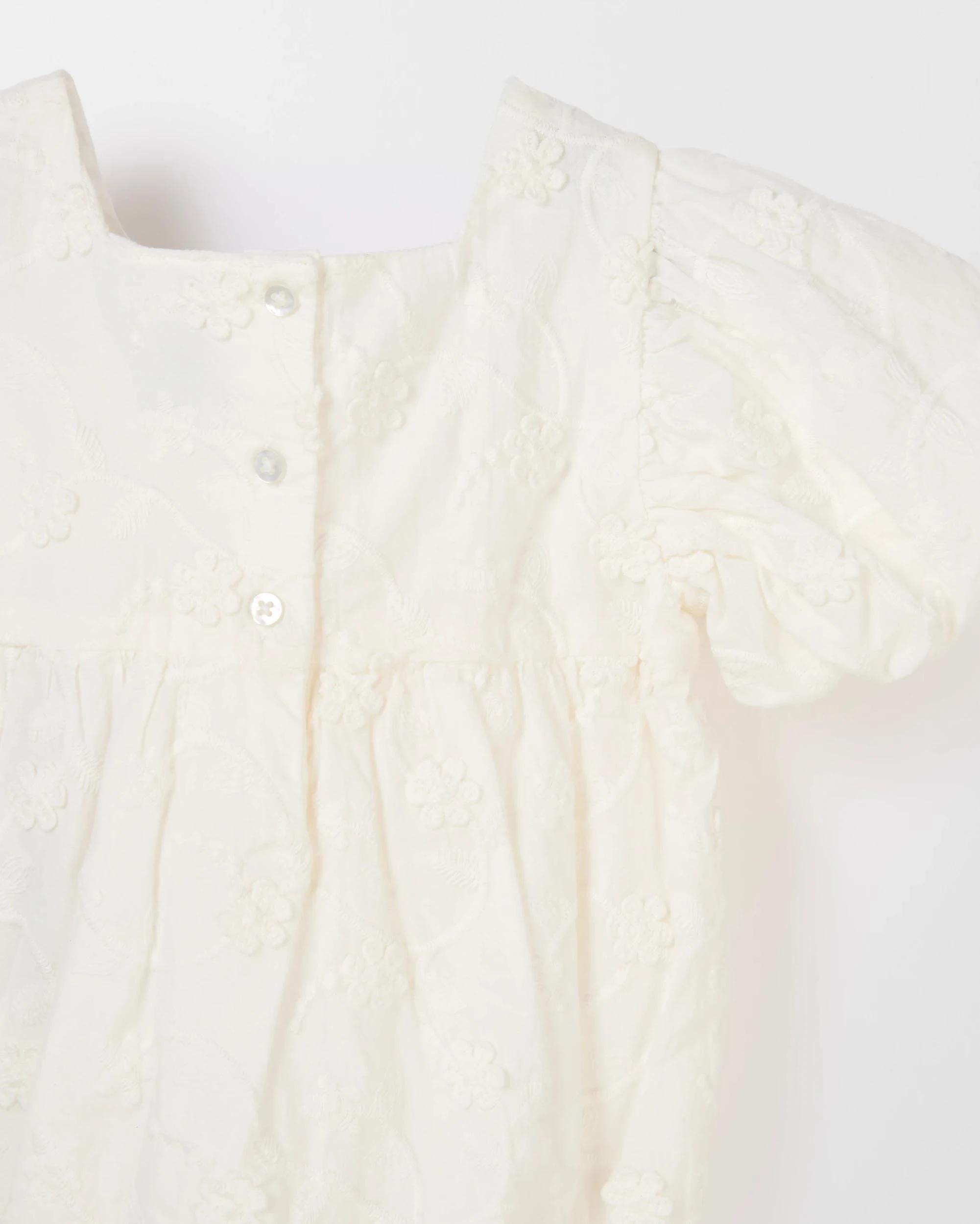 2 Target Baby Girl Floral Broderie Romper VINTAGE WHITE, 2 of 2