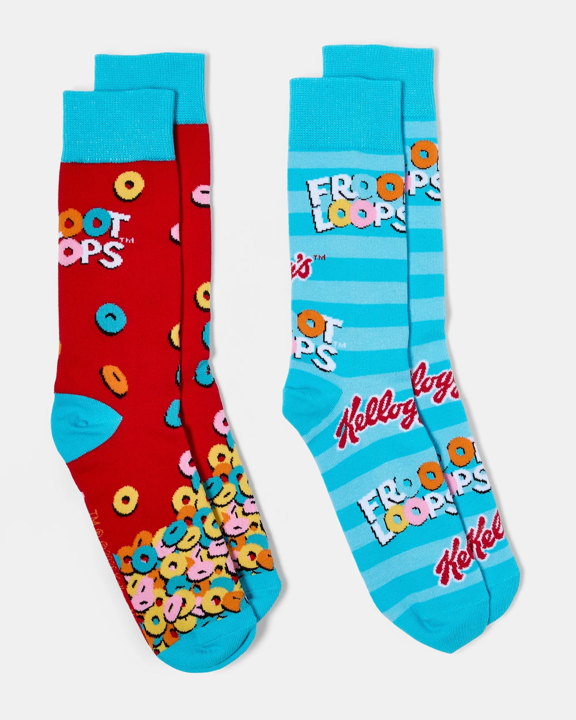 1 2 Pack License Socks Froot Loop, 1 of 3