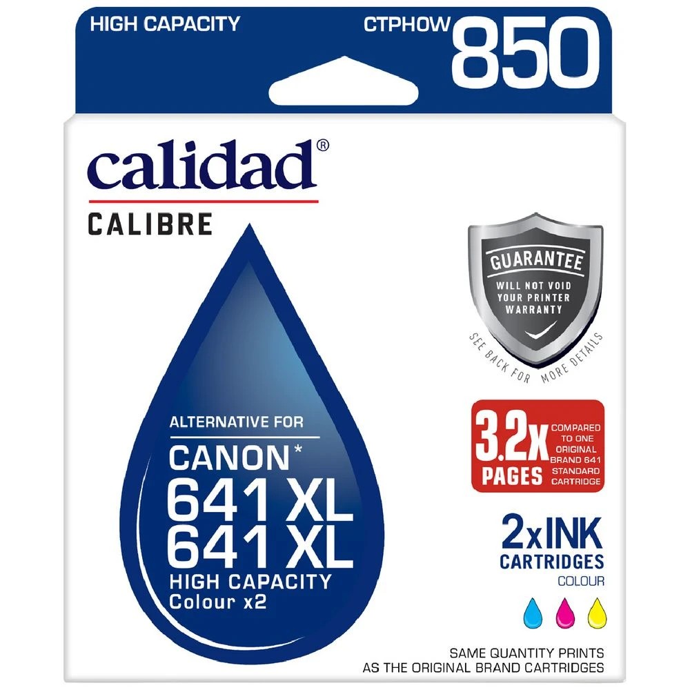 1 Calidad Canon CL-641XL Ink Cartridges Tricolour 2 Pack, 1 of 7