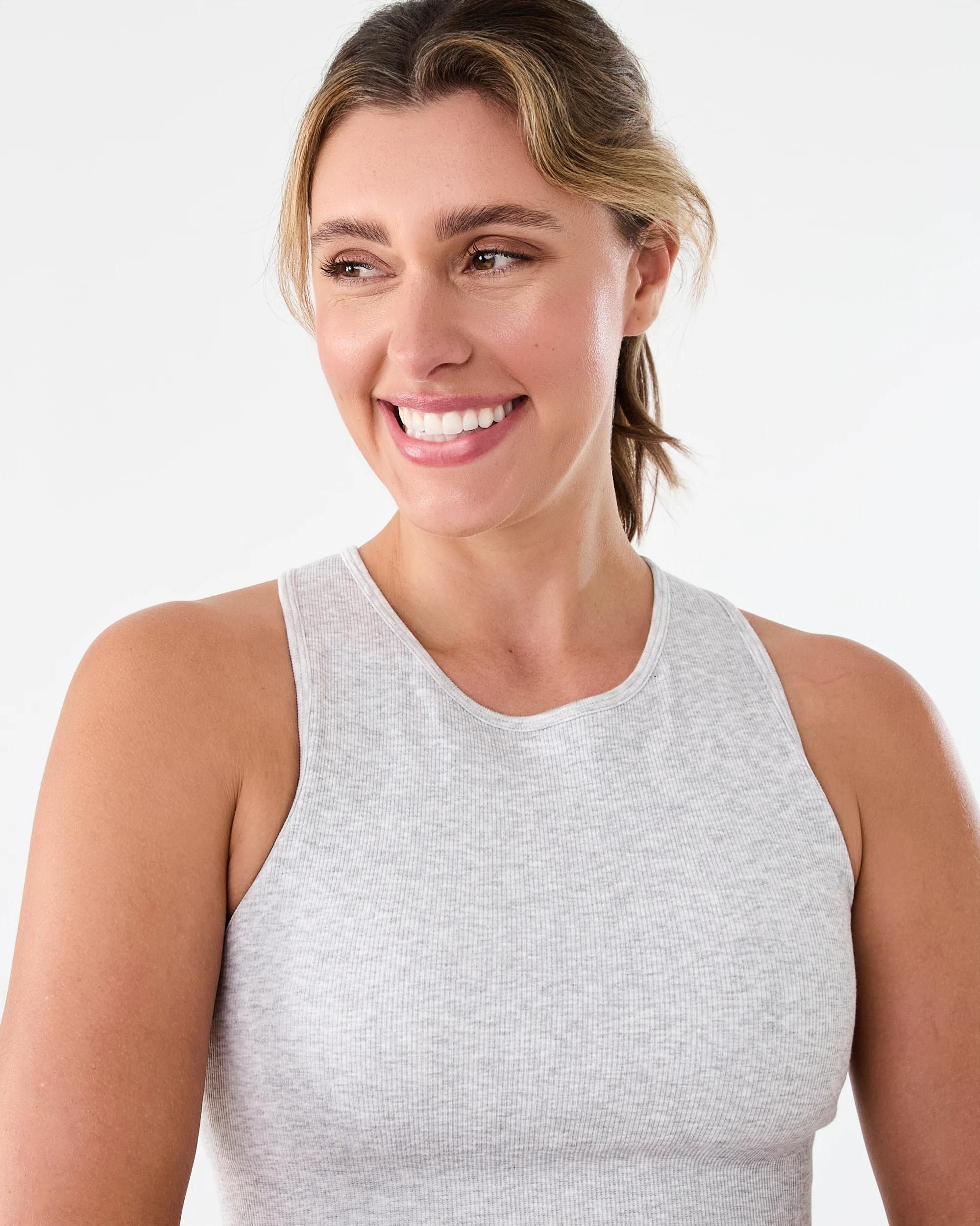 4 Active Womens Seamfree Everyday Crop Top Heather, 4 of 8