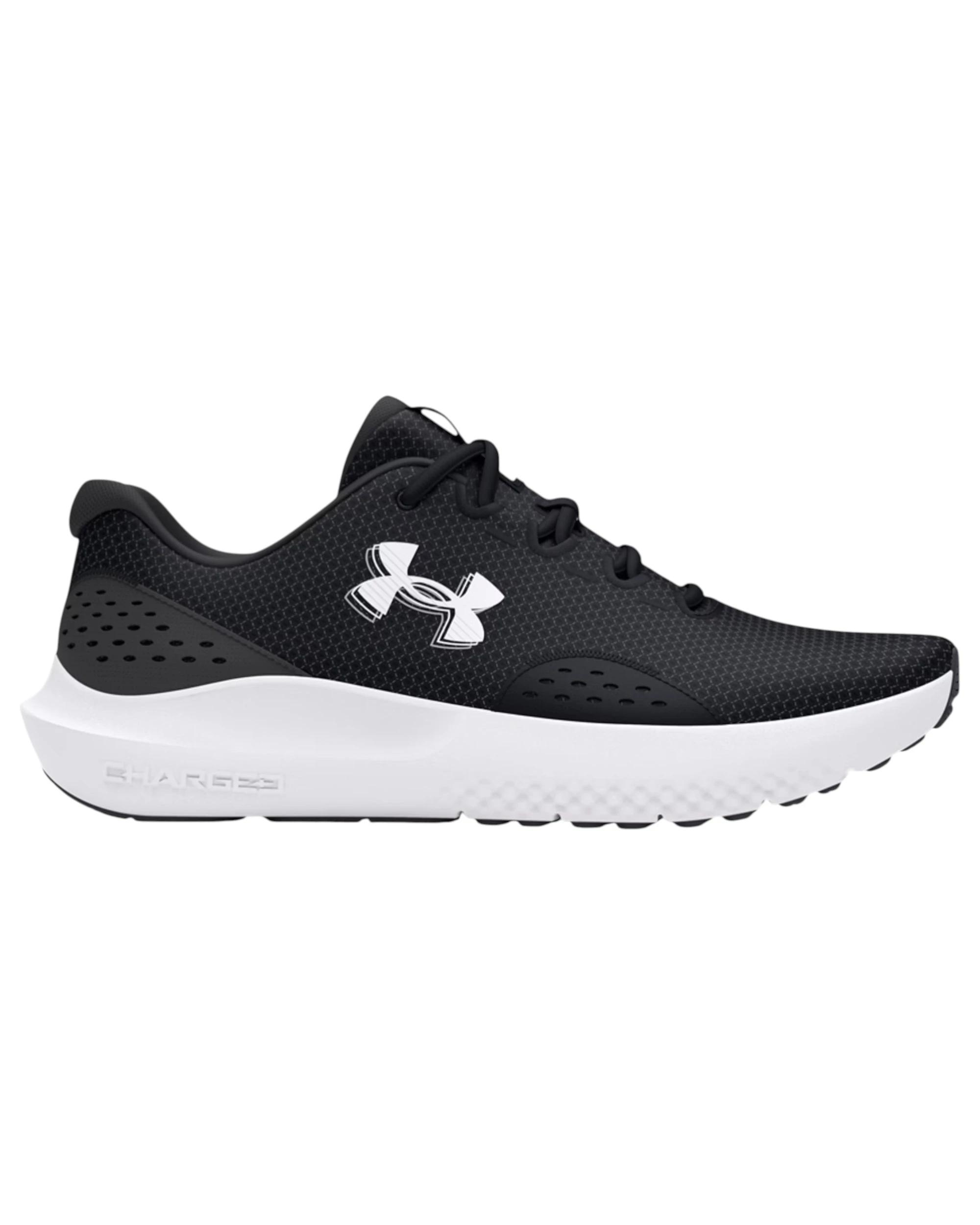 1 Under Armour Mens Surge 4 Black/ White Athletic Shoes BLACK/WHITE, 1 of 5