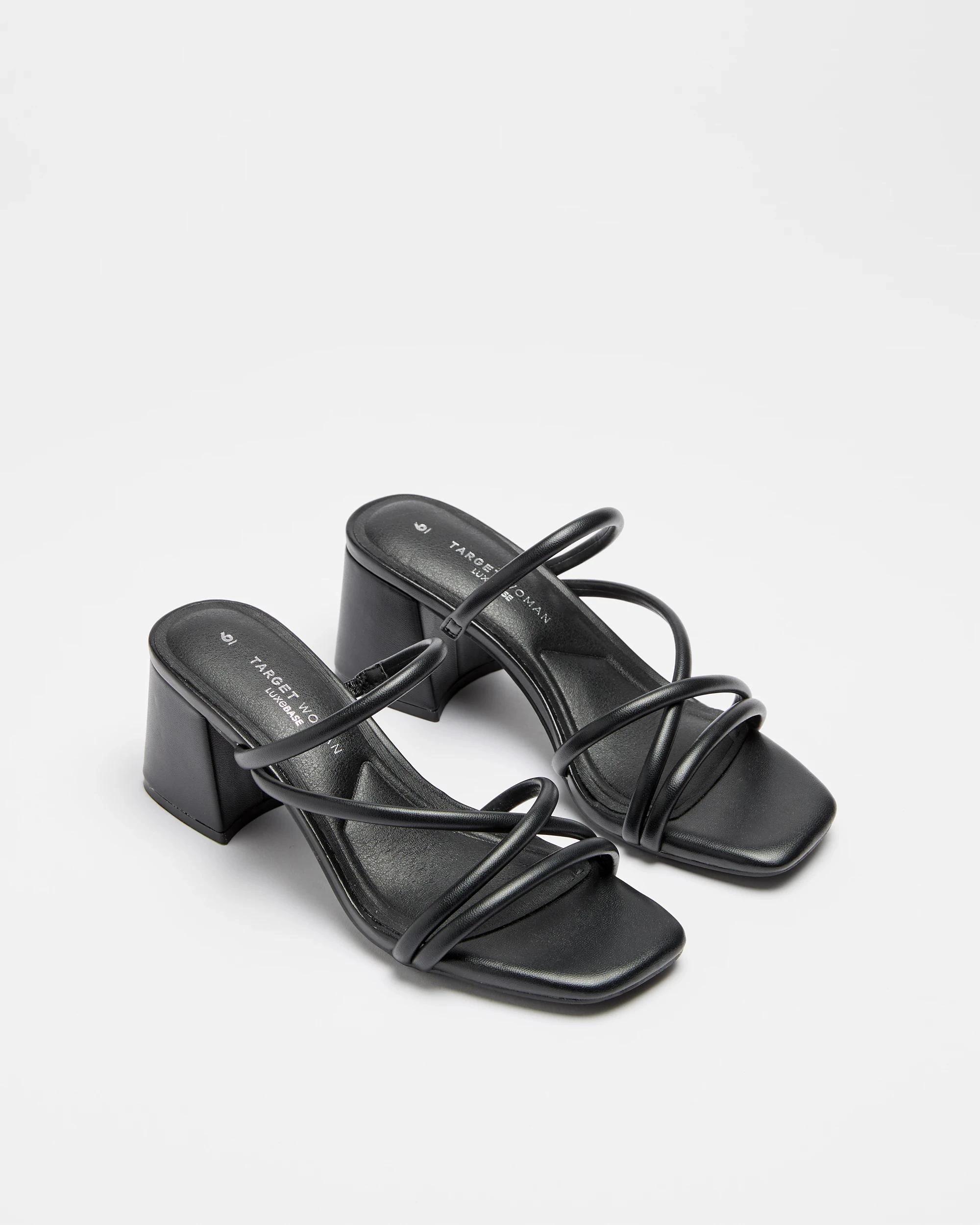 3 Target Woman Womens Strappy Mid Block Heel - Manny BLACK, 3 of 3