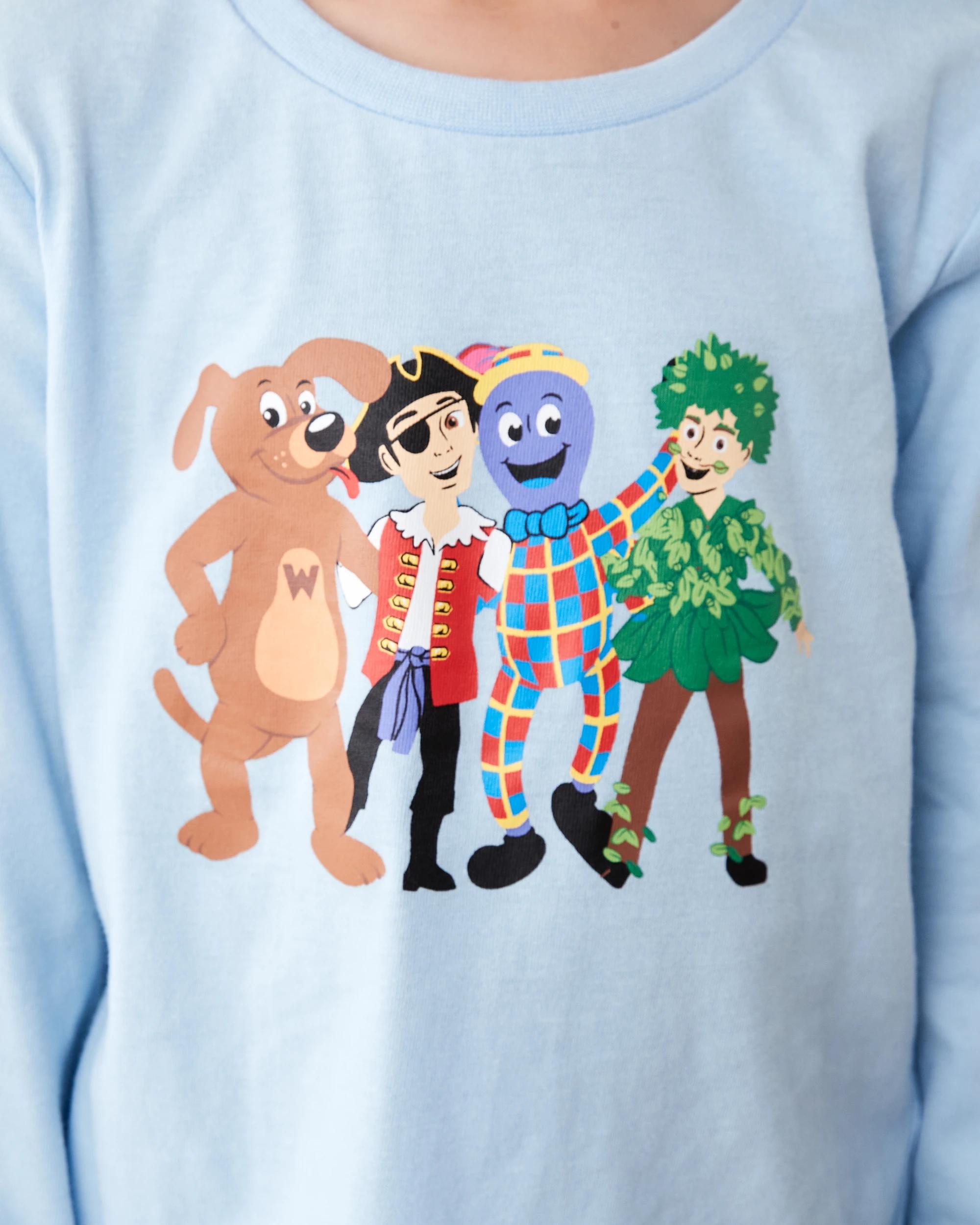 5 Wiggles License Rib Pyjama Set Blu Stripe, 5 of 10