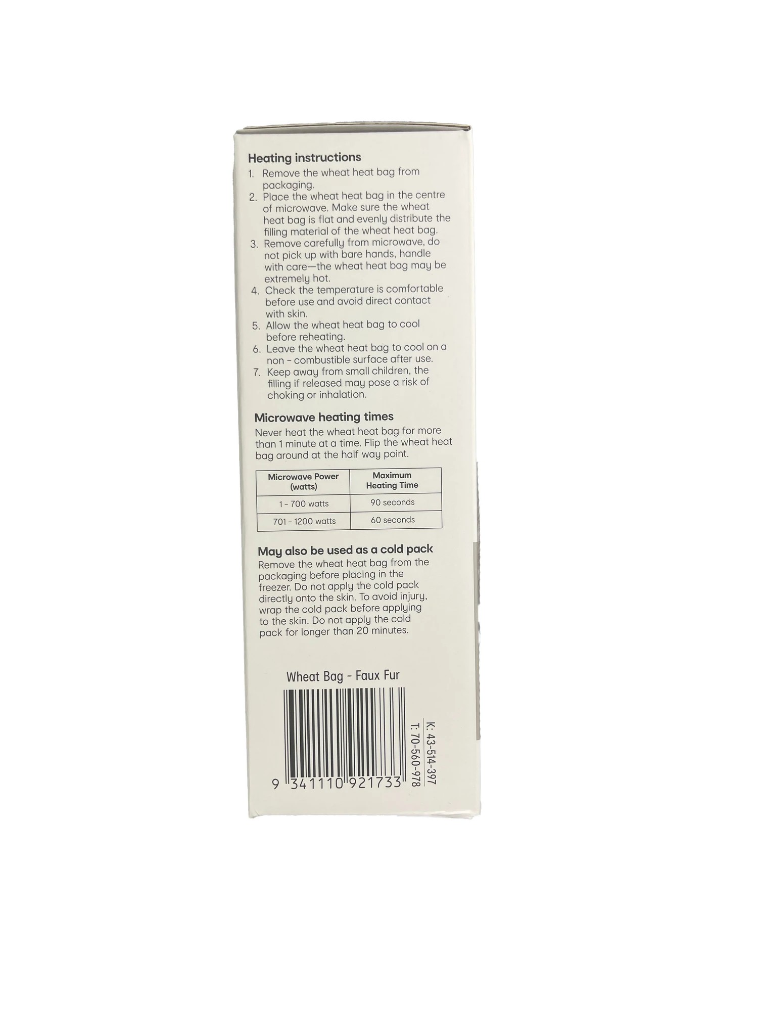 4 OXX Essentials Heat Pack Wheat Bag - Faux Fur, 4 of 4