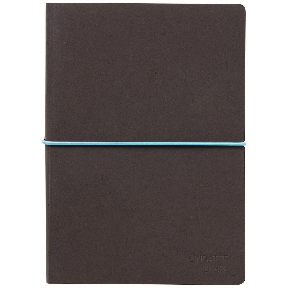 1 Otto A5 Recycled Day to Page Undated Diary Brown, 1 of 6
