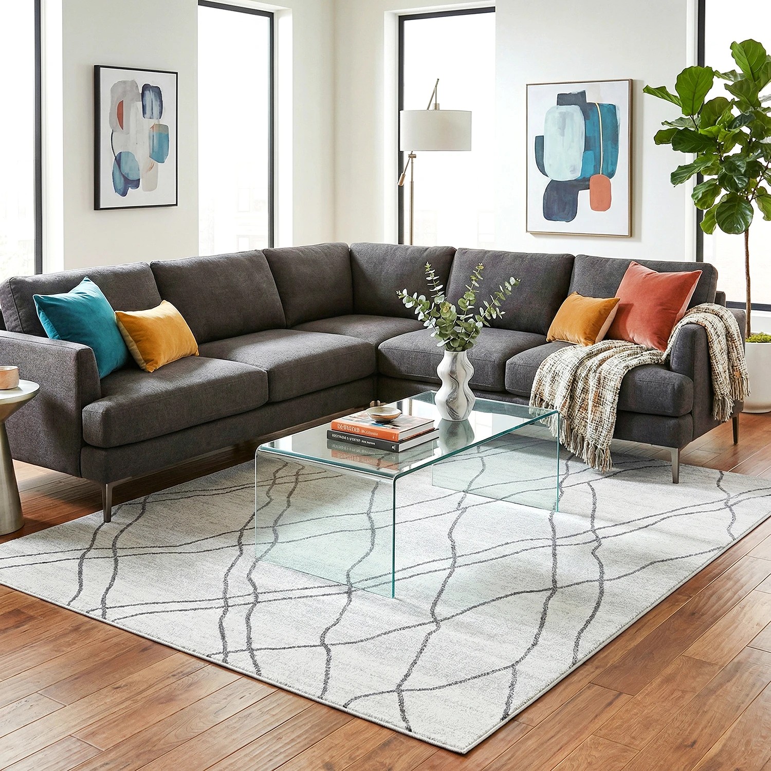1 Common Ground Rugs Elysium Jada 400x300cm - Extra Extra Large Floor Rug - Natural, 1 of 10