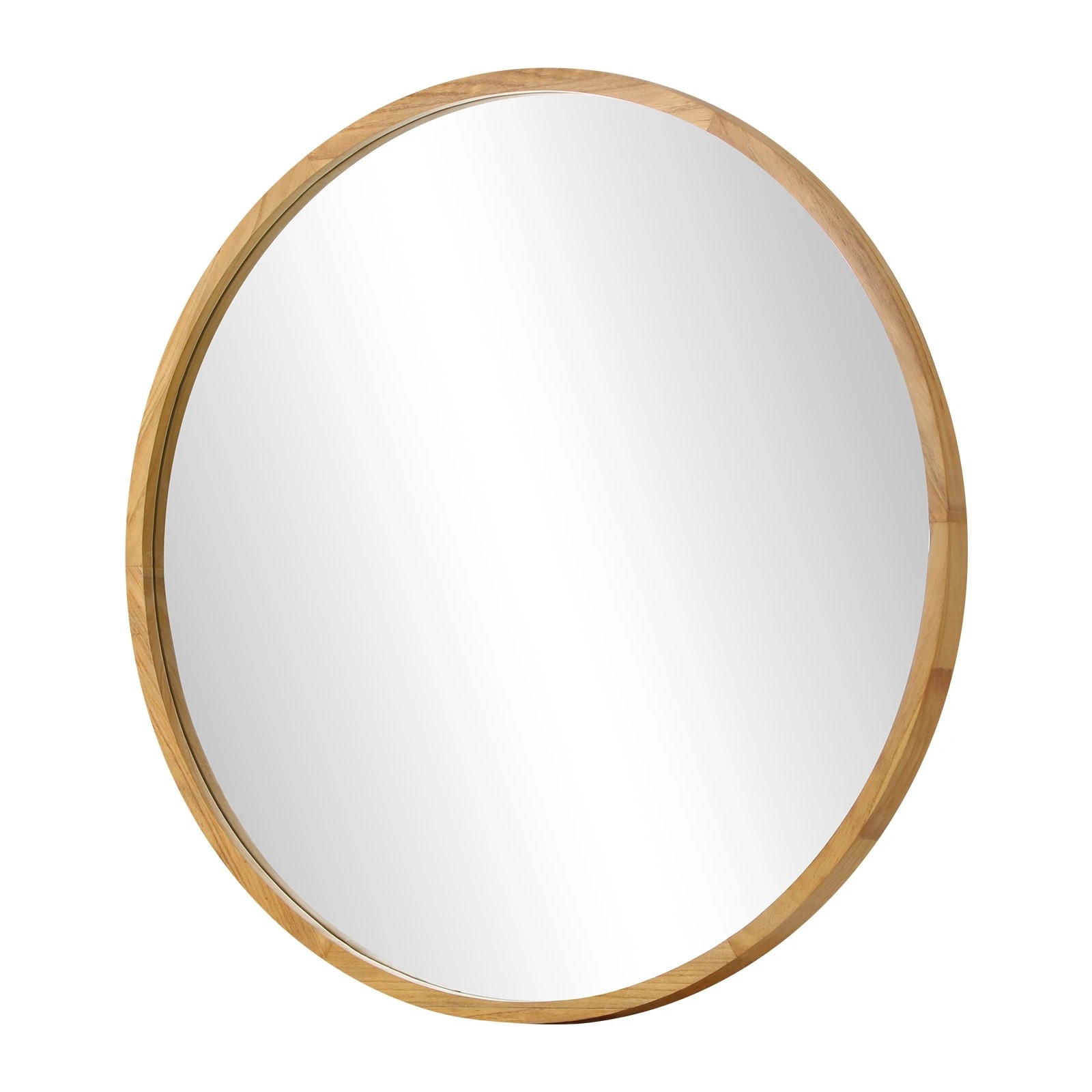 1 Oikiture Wall Mirrors Round Makeup Mirror Vanity Home Decorative 80cm
 - Natural, 1 of 9