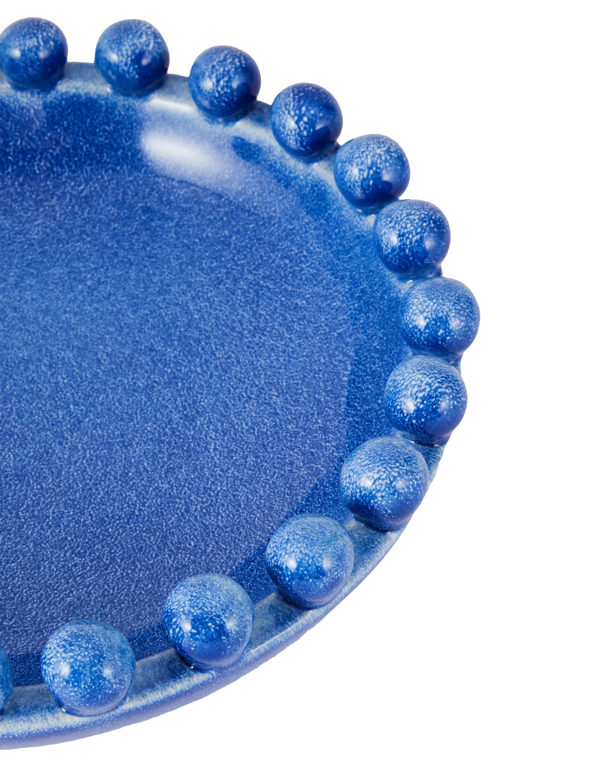 3 Blue Beaded Edge Decor Bowl, 3 of 5