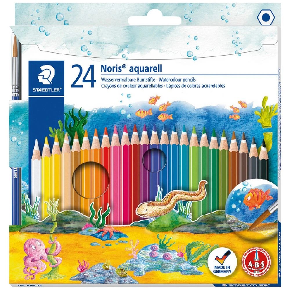 1 Staedtler Noris Watercolour Pencils 24 Pack, 1 of 7
