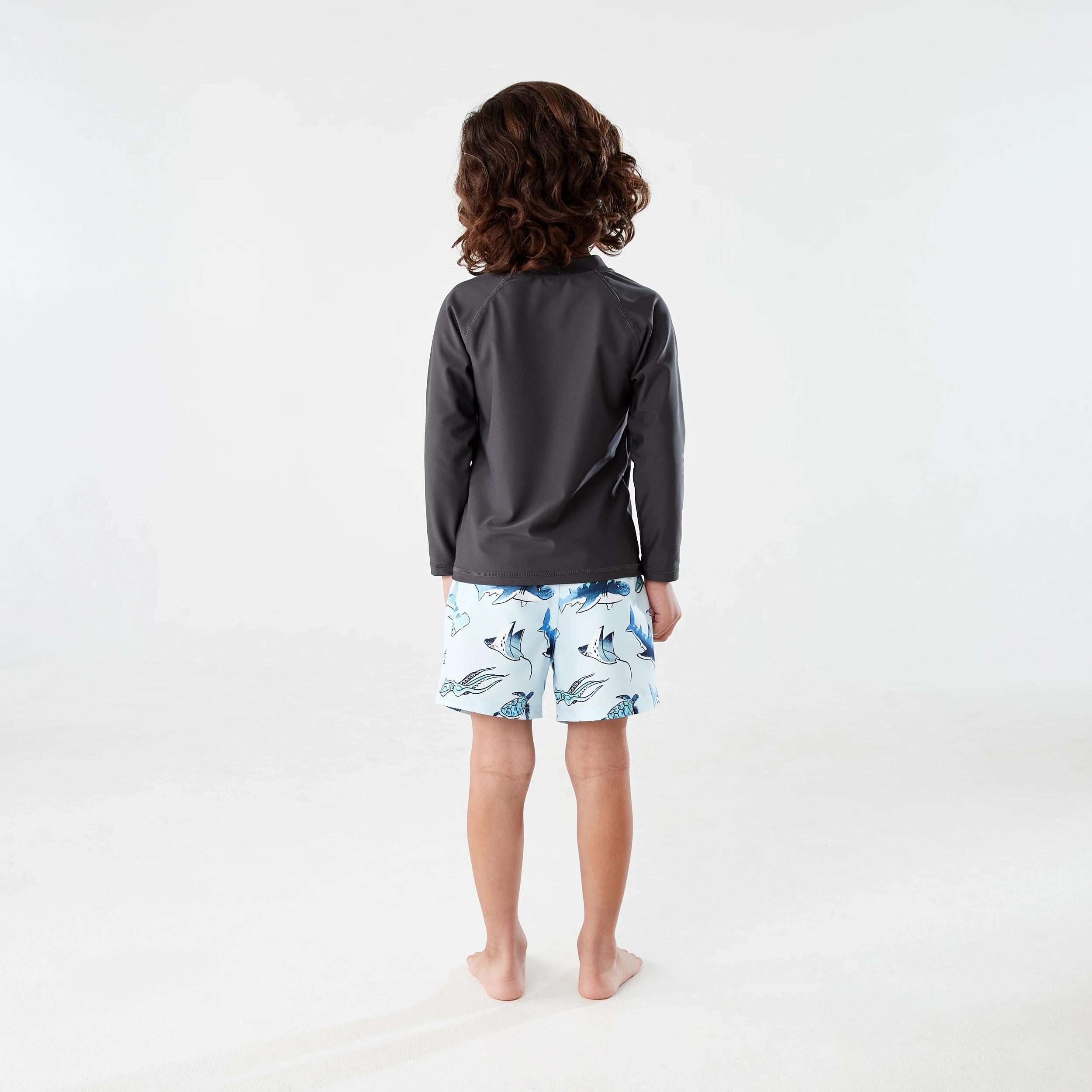 5 Printed Boardshorts SHARK PARADE MEDIUM BLUE, 5 of 5