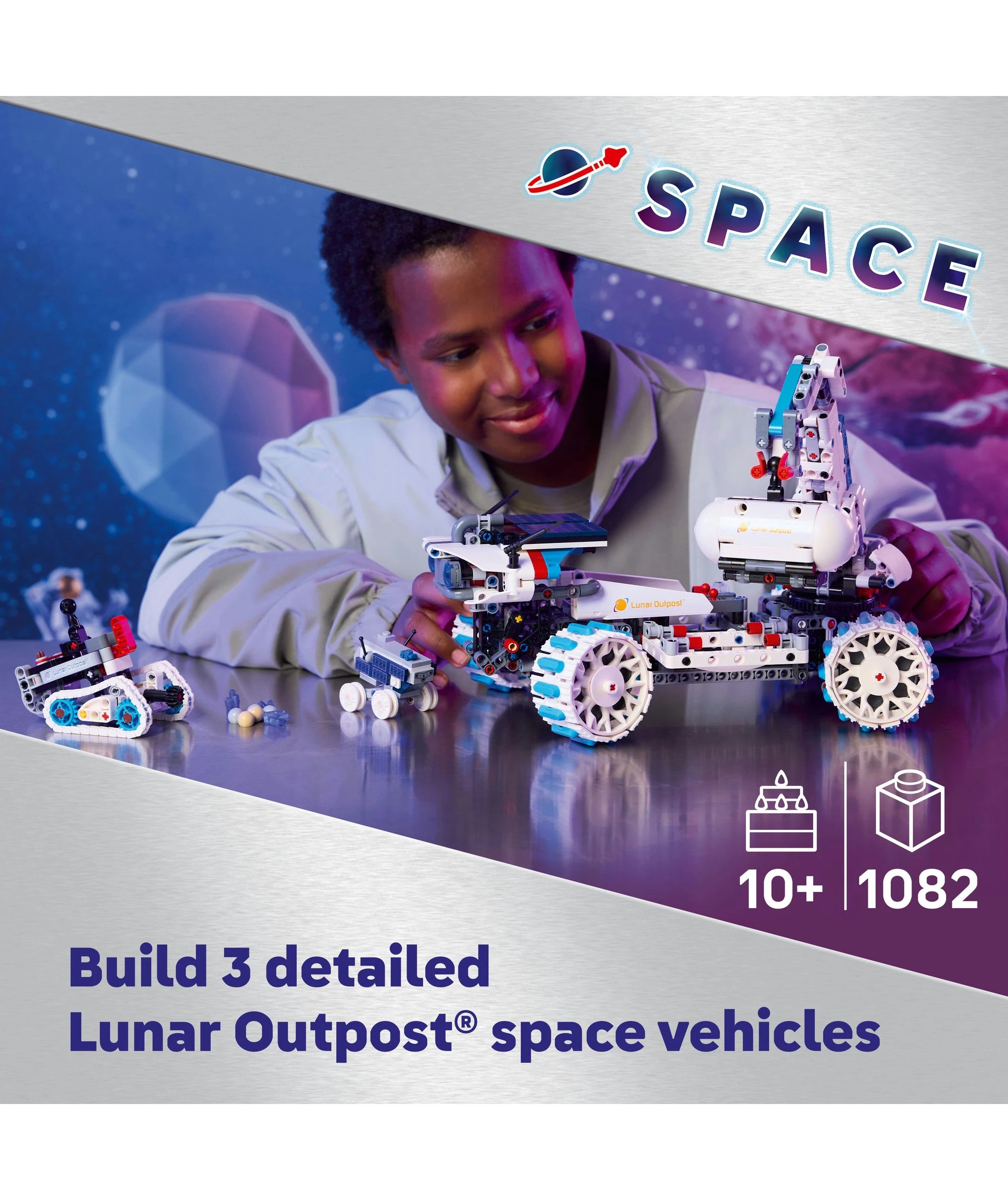 3 LEGO Technic Lunar Outpost Moon Rover Space Vehicle 42211, 3 of 10