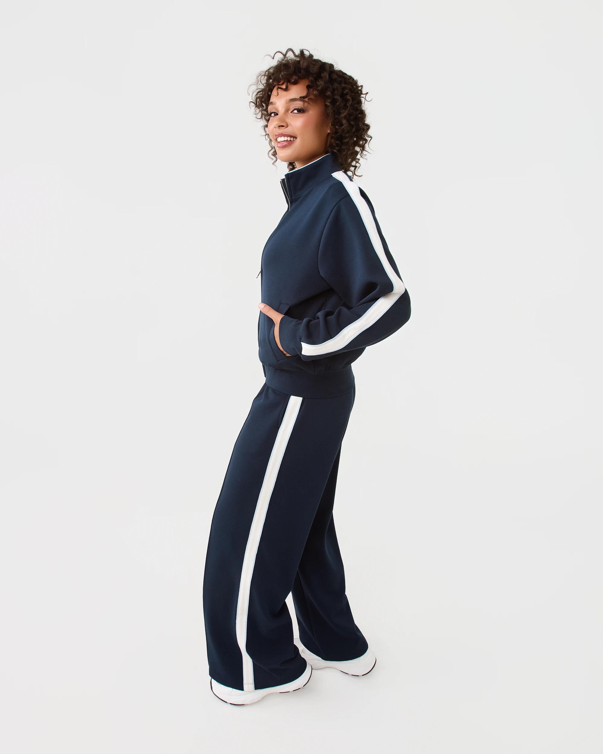 3 Active Womens Retro Zip Through Shade Navy, 3 of 10