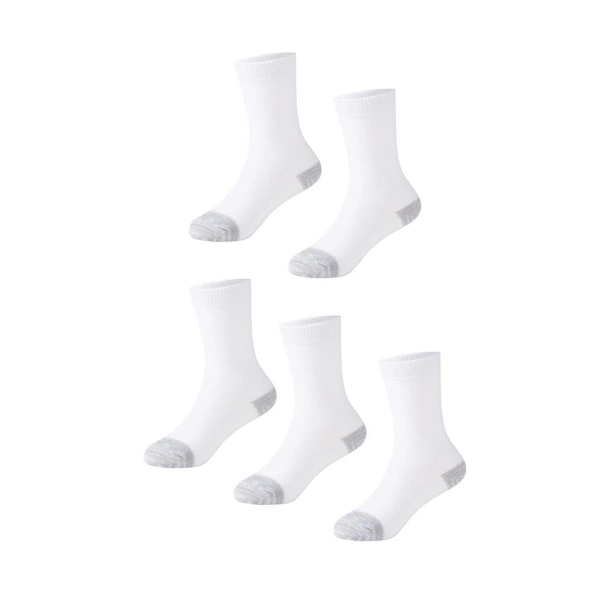 1 5 Pack Tough Crew Socks White, 1 of 2