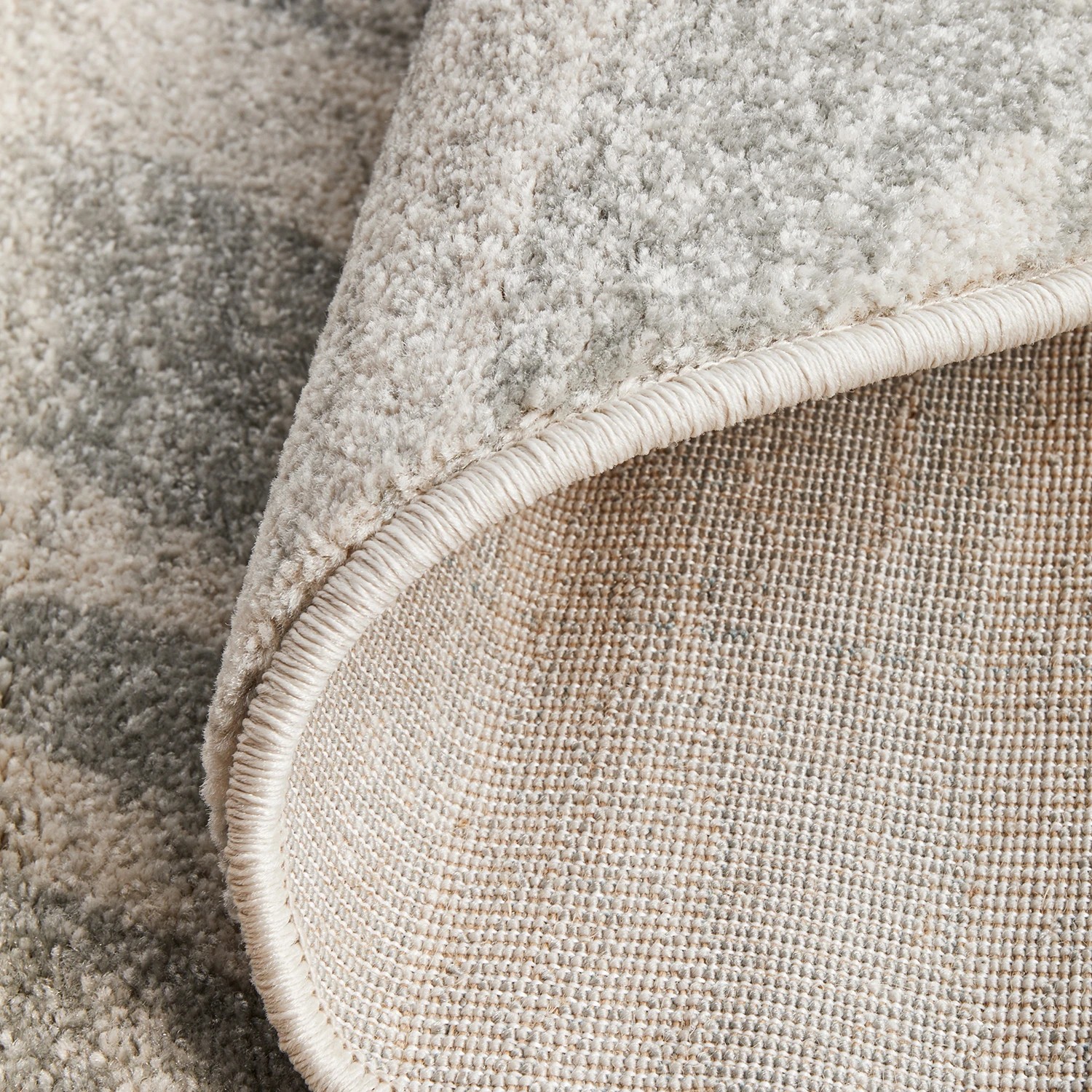 5 Common Ground Rugs Lustre Savannah 240x240cm - Large Round Power Loomed Pet Friendly Rug - Silver, 5 of 5