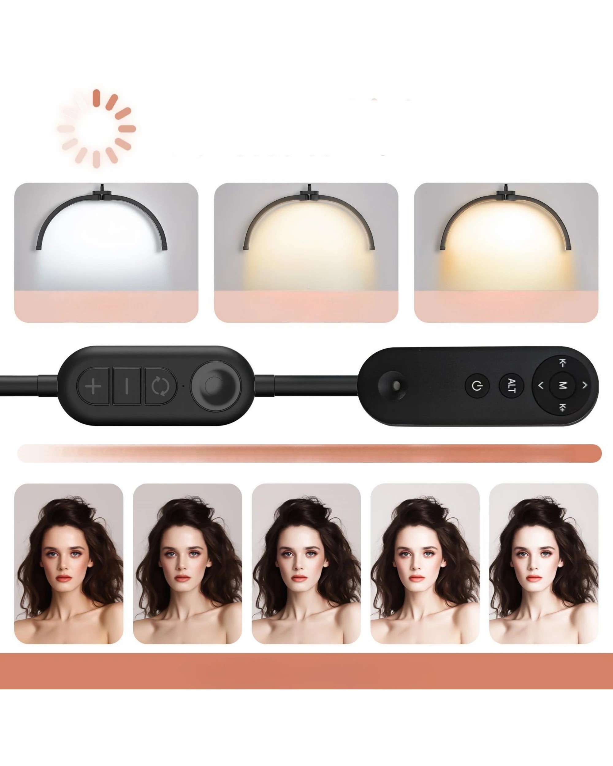 2 Advwin Lash Light Half Moon with Phone Holder, 2 of 8