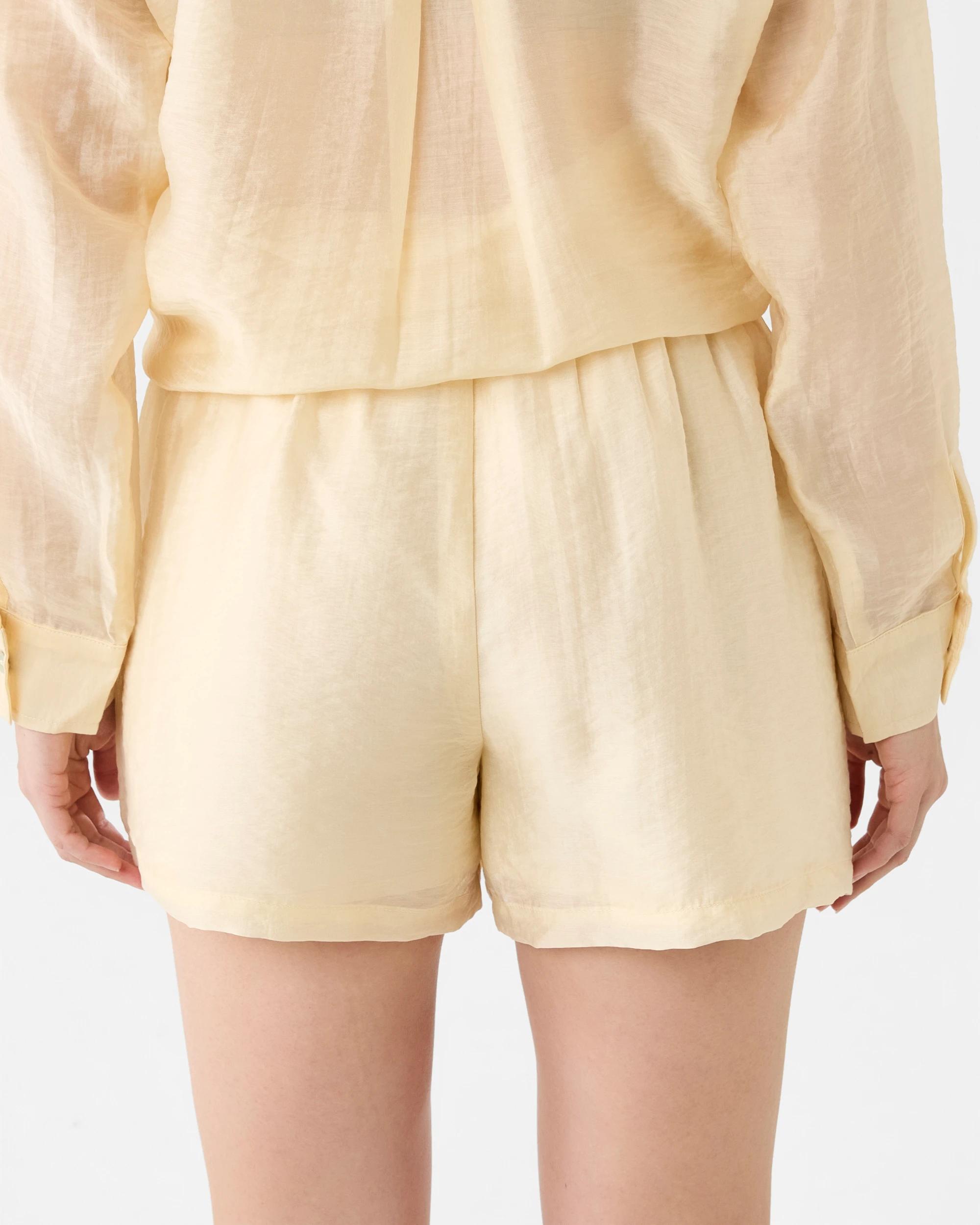 3 Tie Waist Sheer Shorts Vanilla, 3 of 7