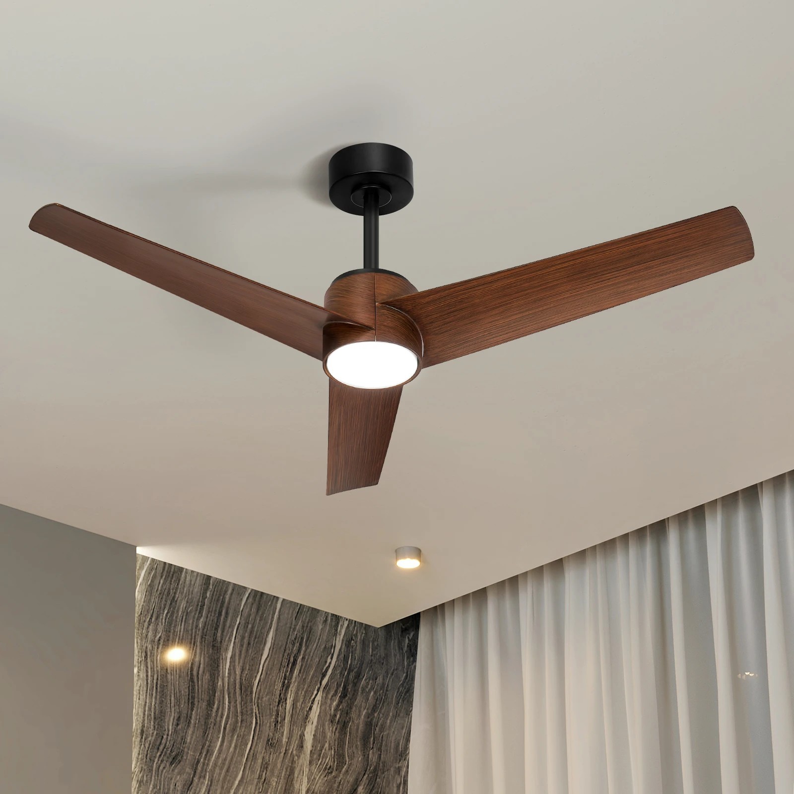 3 Vevare 132cm DC Ceiling Fan with LED Light 5 Speed, 3 of 10